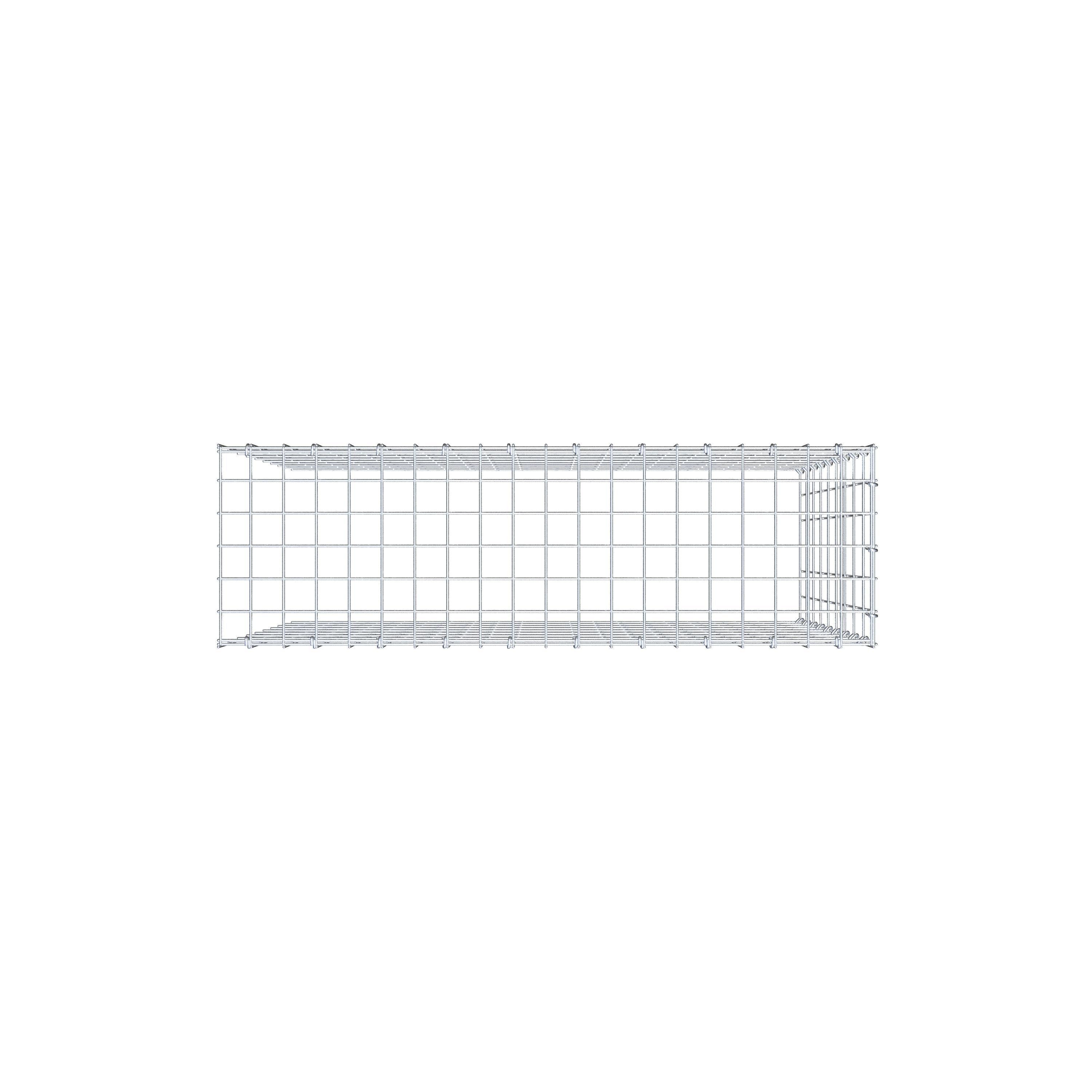 Gabião Tipo 4 100 cm x 90 cm x 30 cm (C x A x P), malhagem 5 cm x 10 cm, anel C