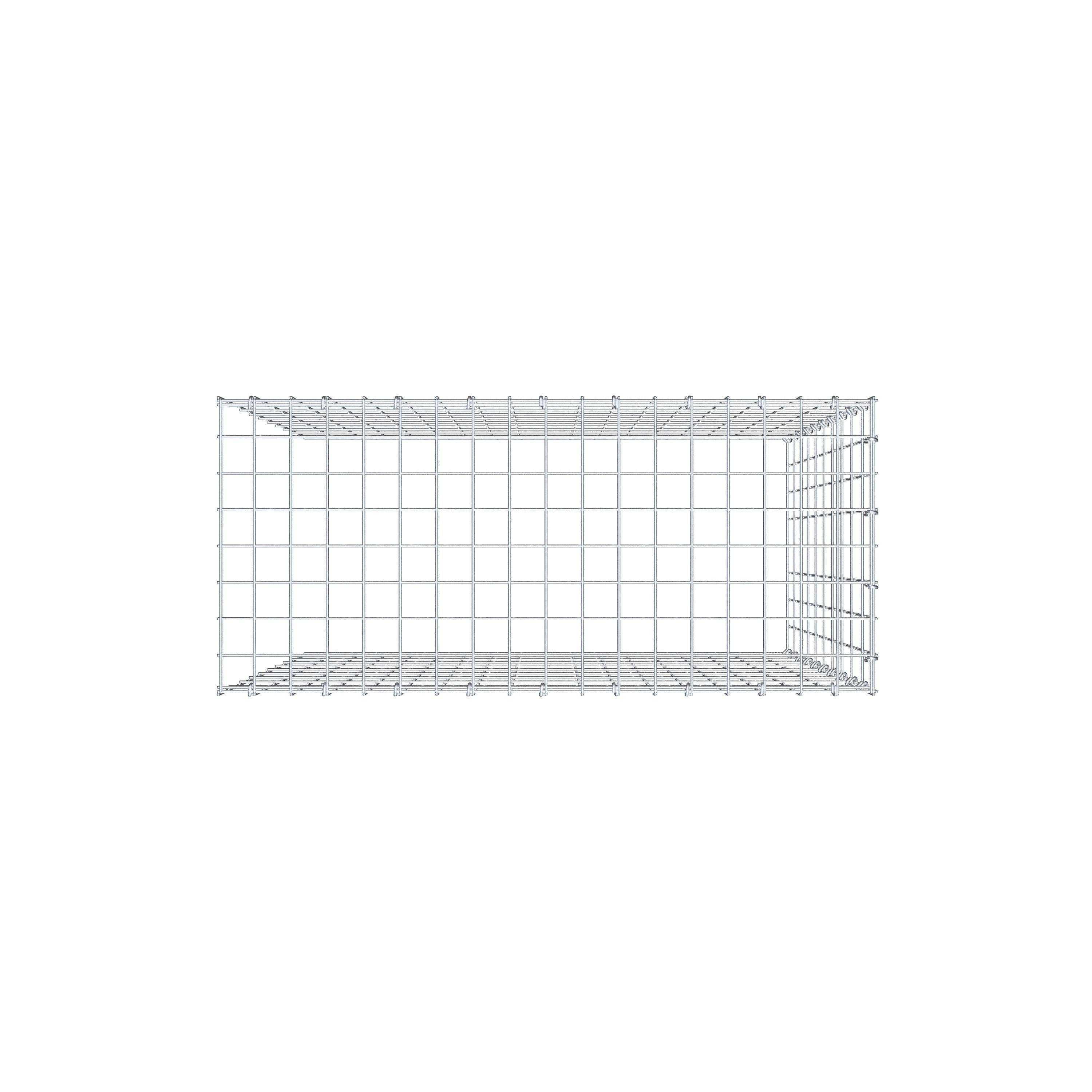 Extra gabion typ 4 100 cm x 90 cm x 40 cm (L x H x D), maskstorlek 5 cm x 10 cm, C-ring