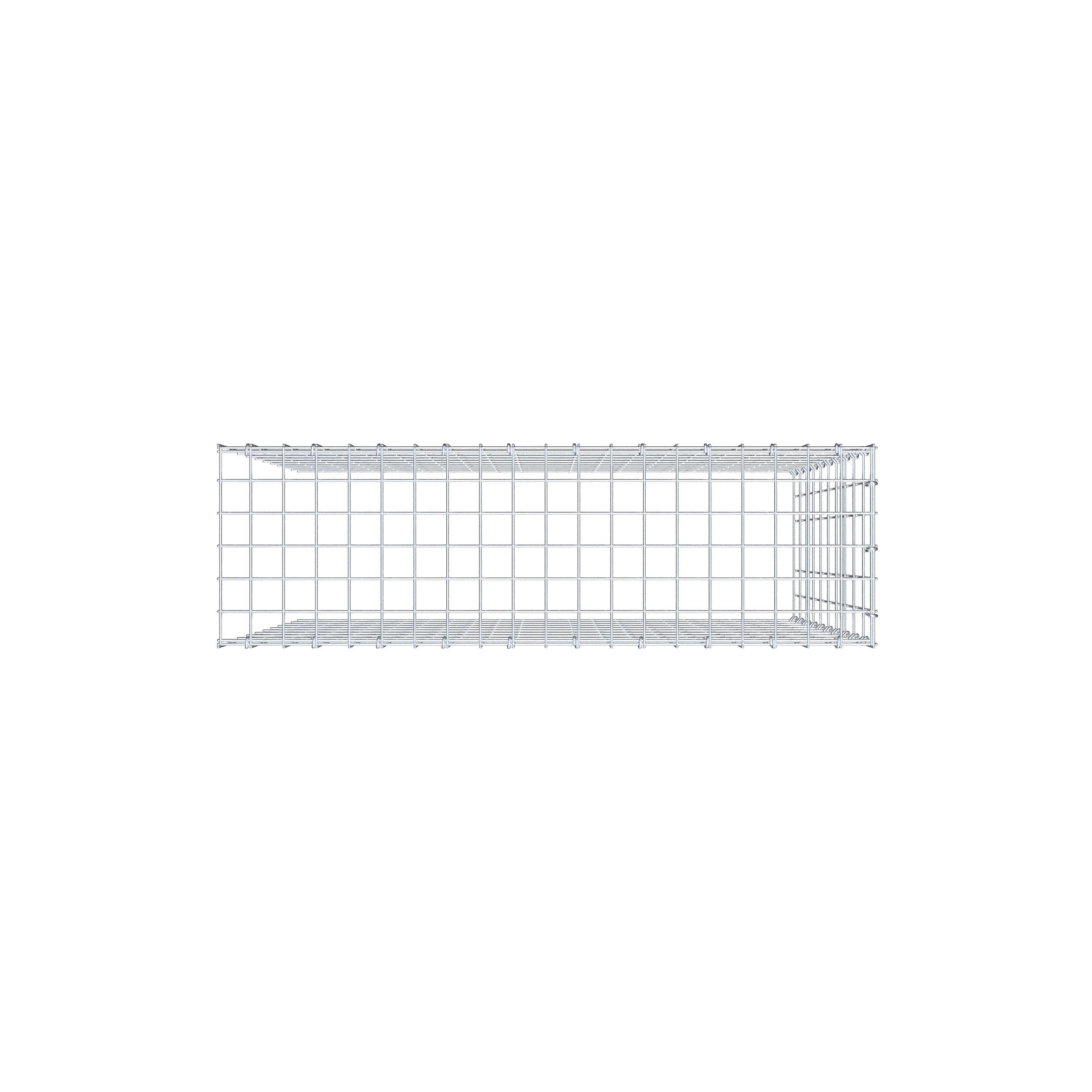 Gavión adicional tipo 4 100 cm x 100 cm x 30 cm (L x A x P), malla 5 cm x 10 cm, anillo en C