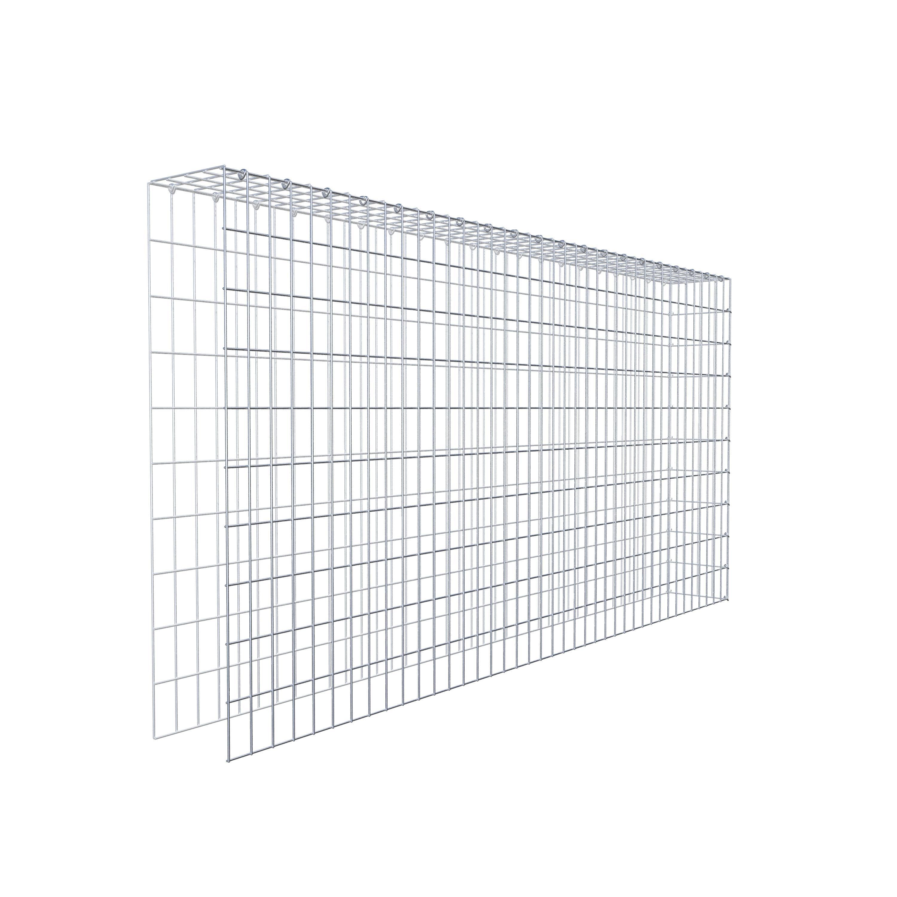 Opbouw schanskorf type 4 200 cm x 100 cm x 20 cm (L x H x D), maaswijdte 5 cm x 10 cm, C-ring