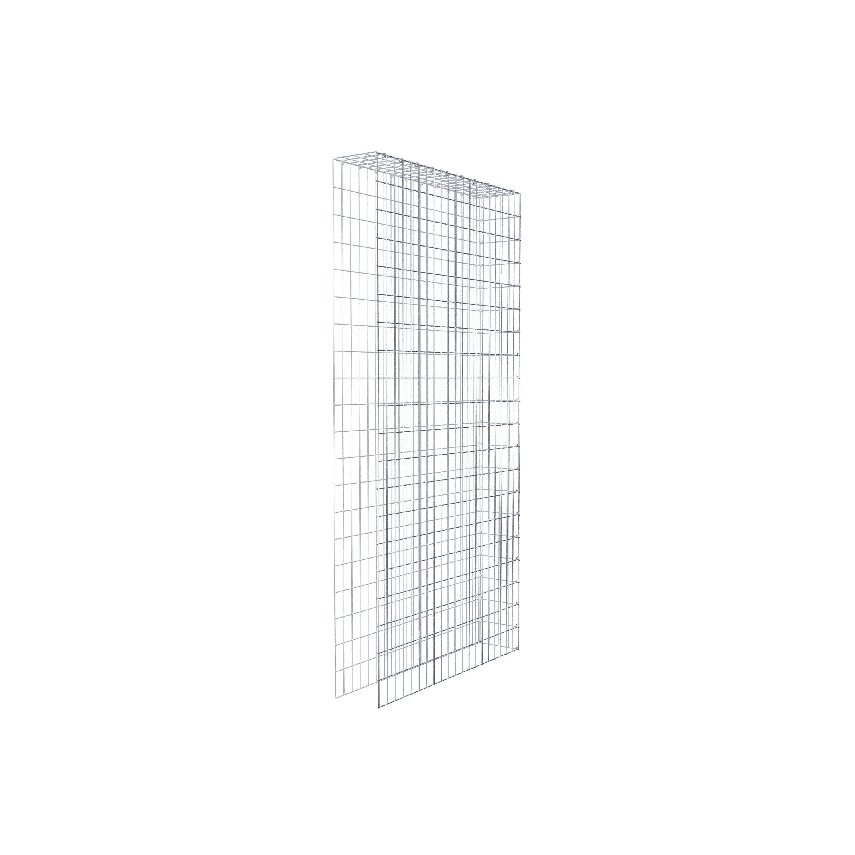 Opbouw schanskorf type 4 200 cm x 100 cm x 20 cm (L x H x D), maaswijdte 5 cm x 10 cm, C-ring