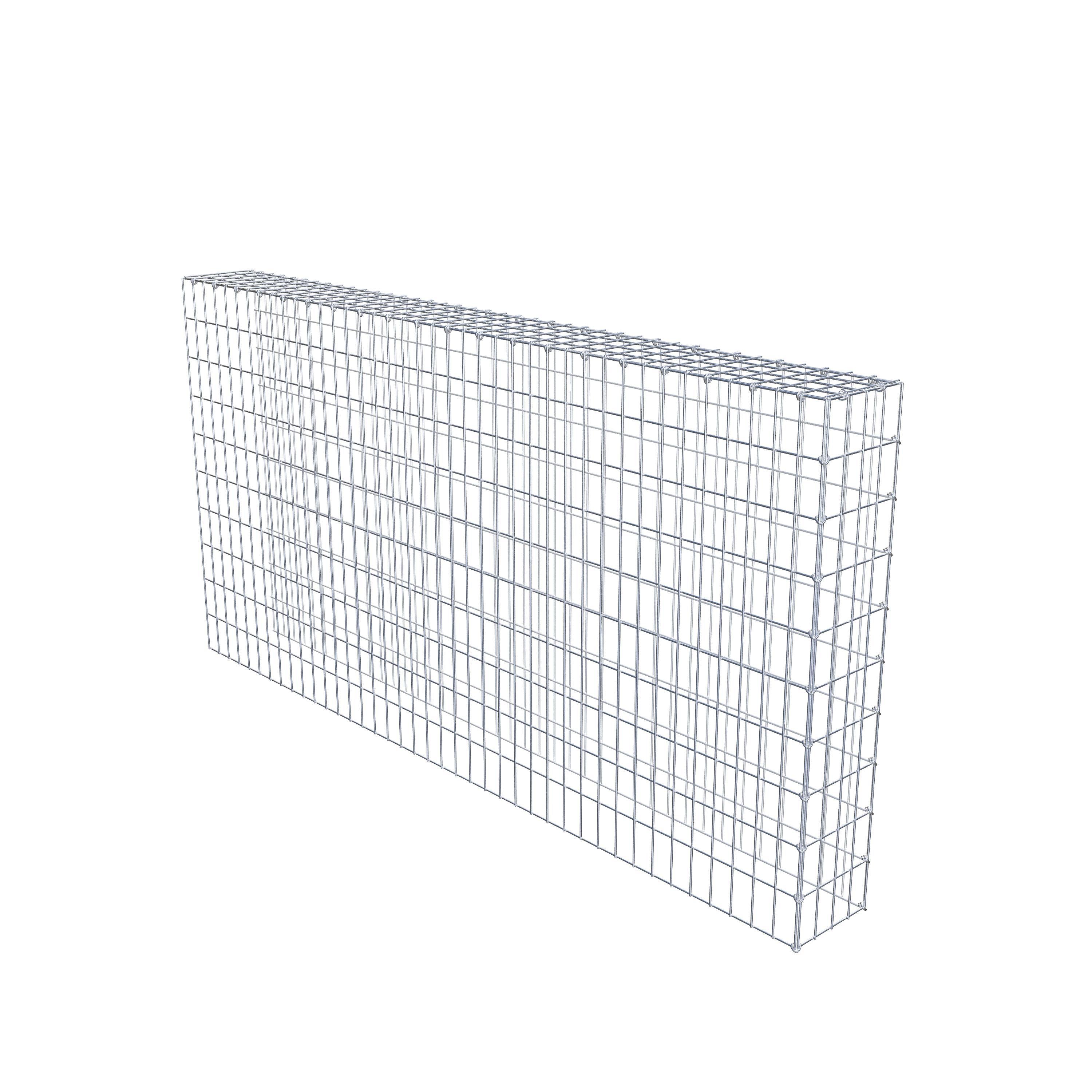 Opbouw schanskorf type 4 200 cm x 100 cm x 20 cm (L x H x D), maaswijdte 5 cm x 10 cm, C-ring