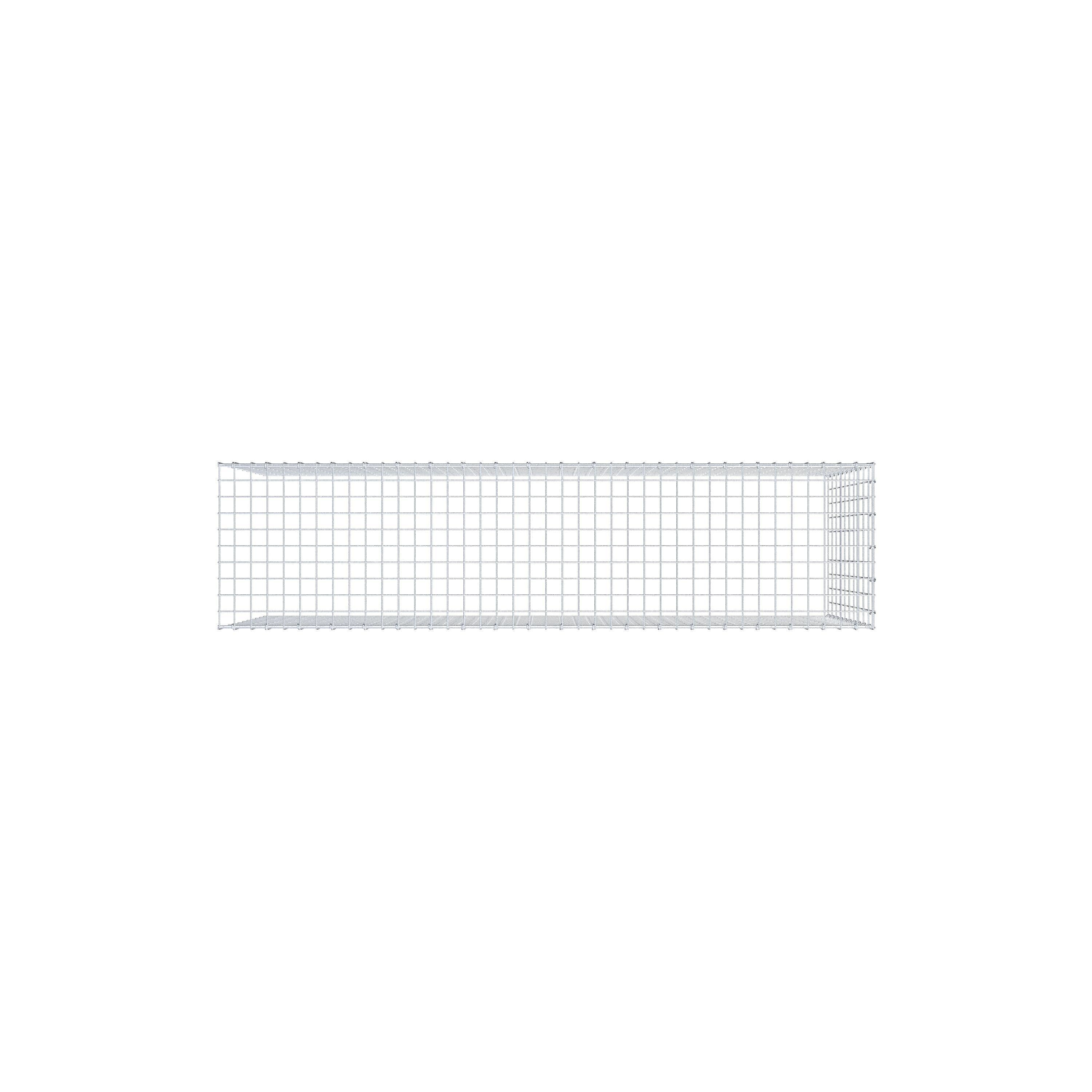 Fourche rapportée type 4 200 cm x 100 cm x 50 cm (L x H x P), mailles 5 cm x 10 cm, anneau en C