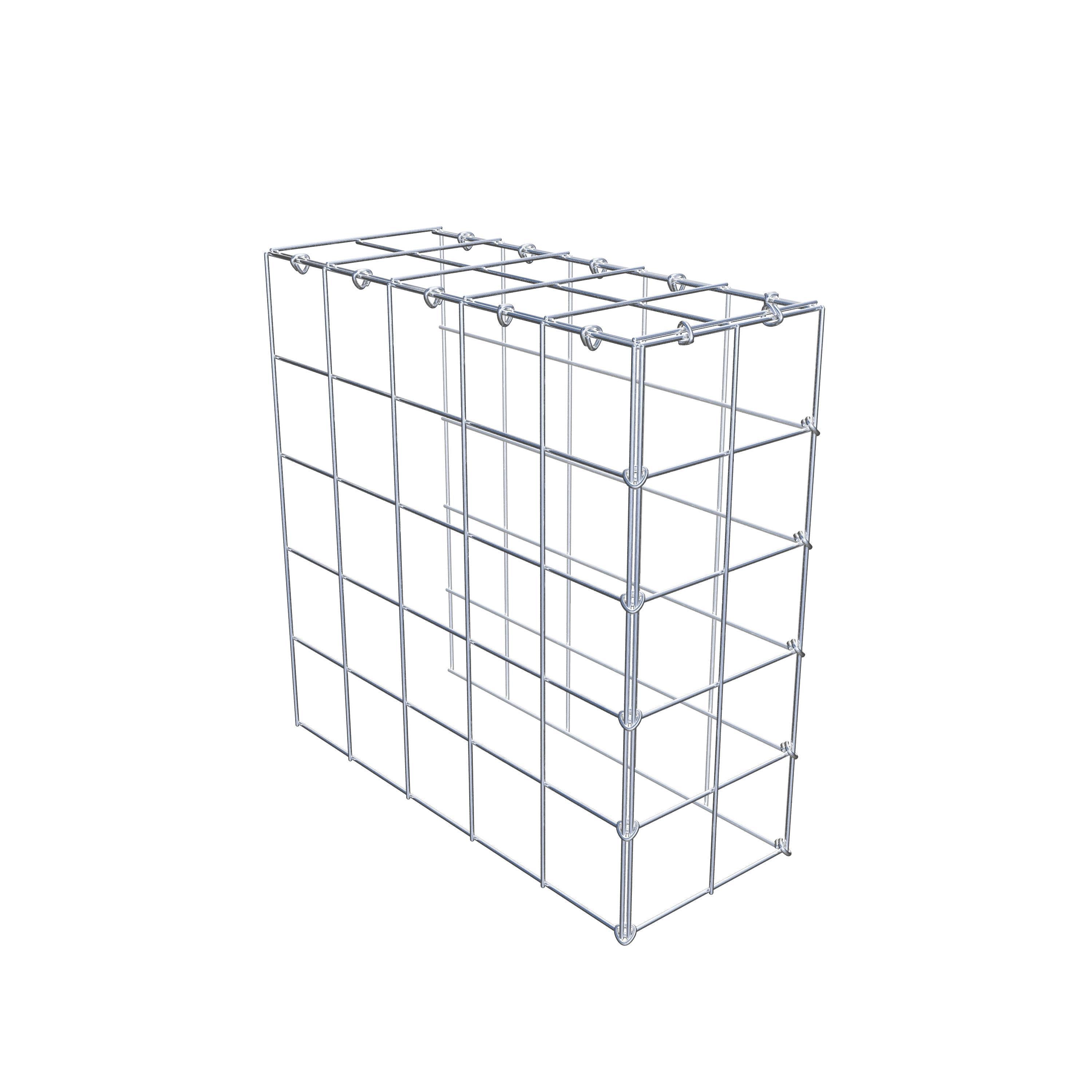 Gabbione aggiuntivo tipo 4 50 cm x 50 cm x 20 cm (L x H x P), maglia 10 cm x 10 cm, anello a C