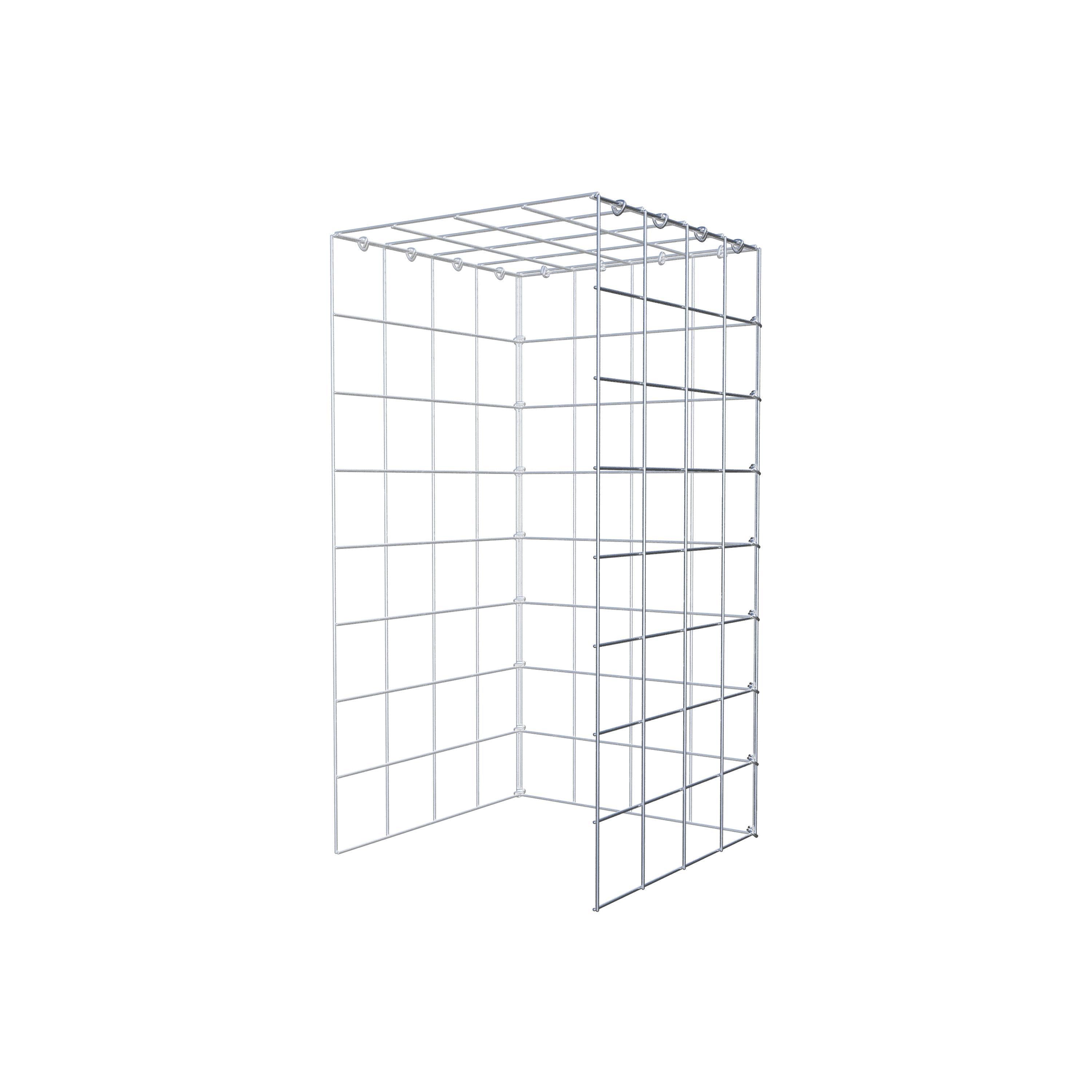 Mounted gabion type 4 80 cm x 40 cm x 40 cm (L x H x D), mesh size 10 cm x 10 cm, C-ring