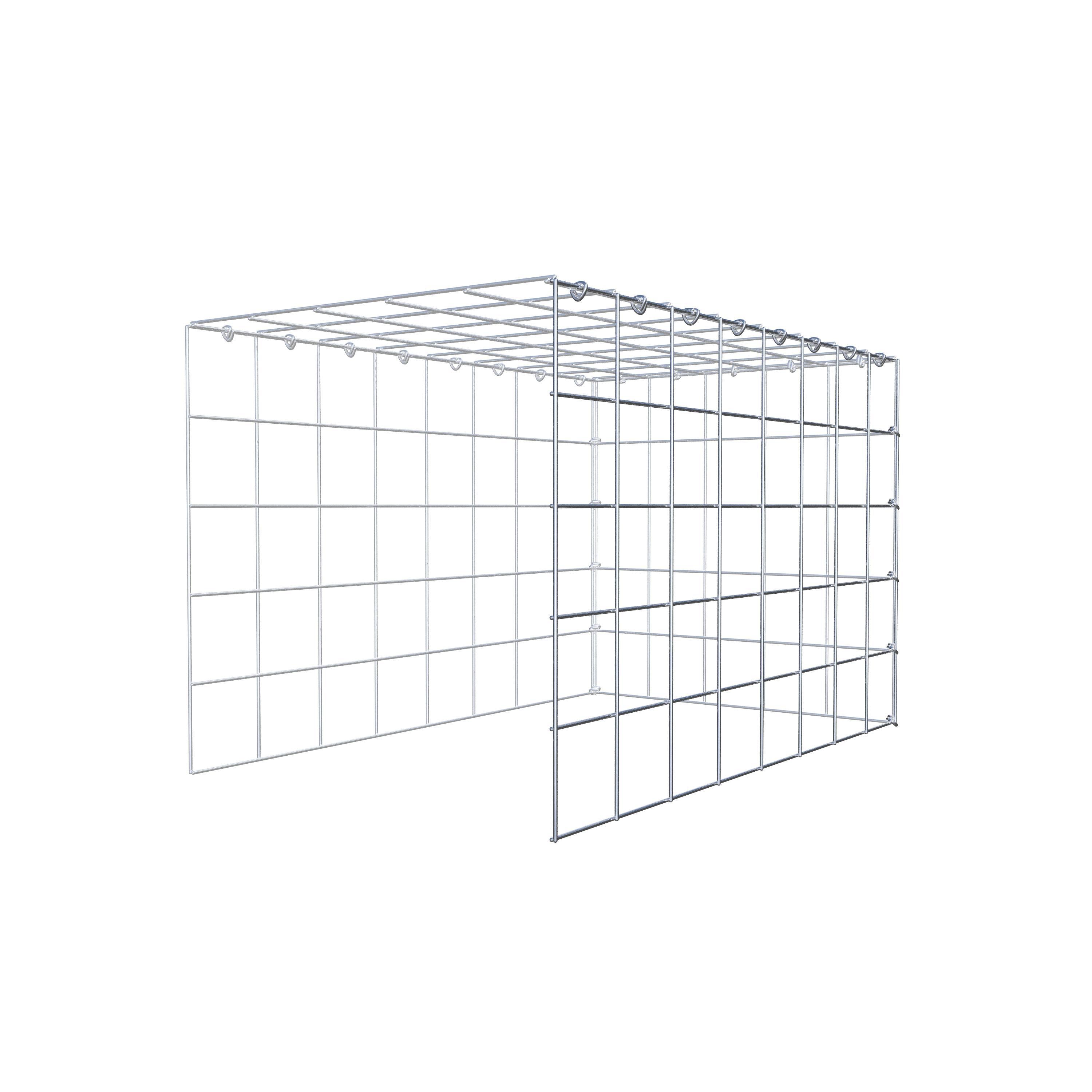 Gabião Tipo 4 80 cm x 50 cm x 50 cm (C x A x P), malhagem 10 cm x 10 cm, anel C