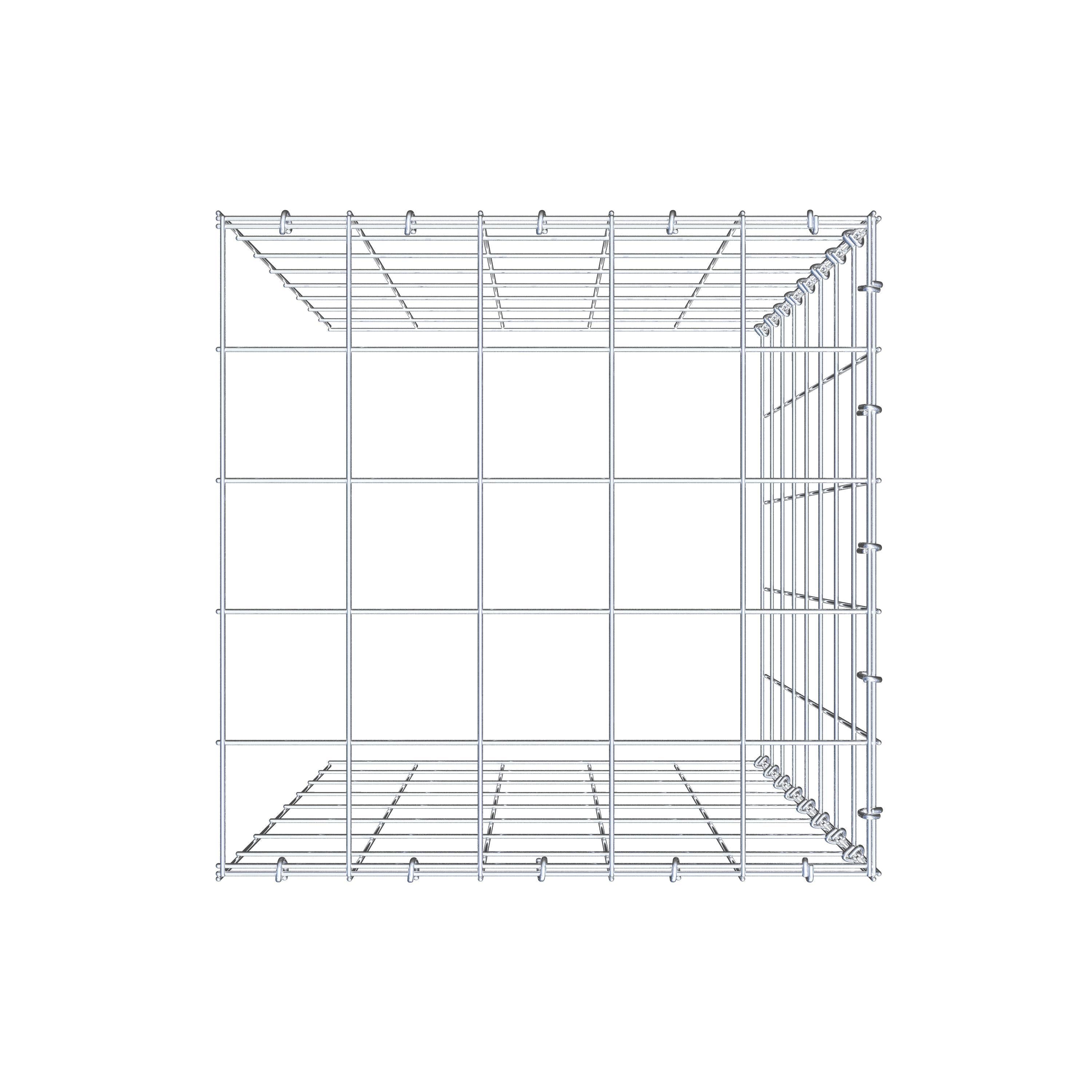 Gabião Tipo 4 80 cm x 50 cm x 50 cm (C x A x P), malhagem 10 cm x 10 cm, anel C