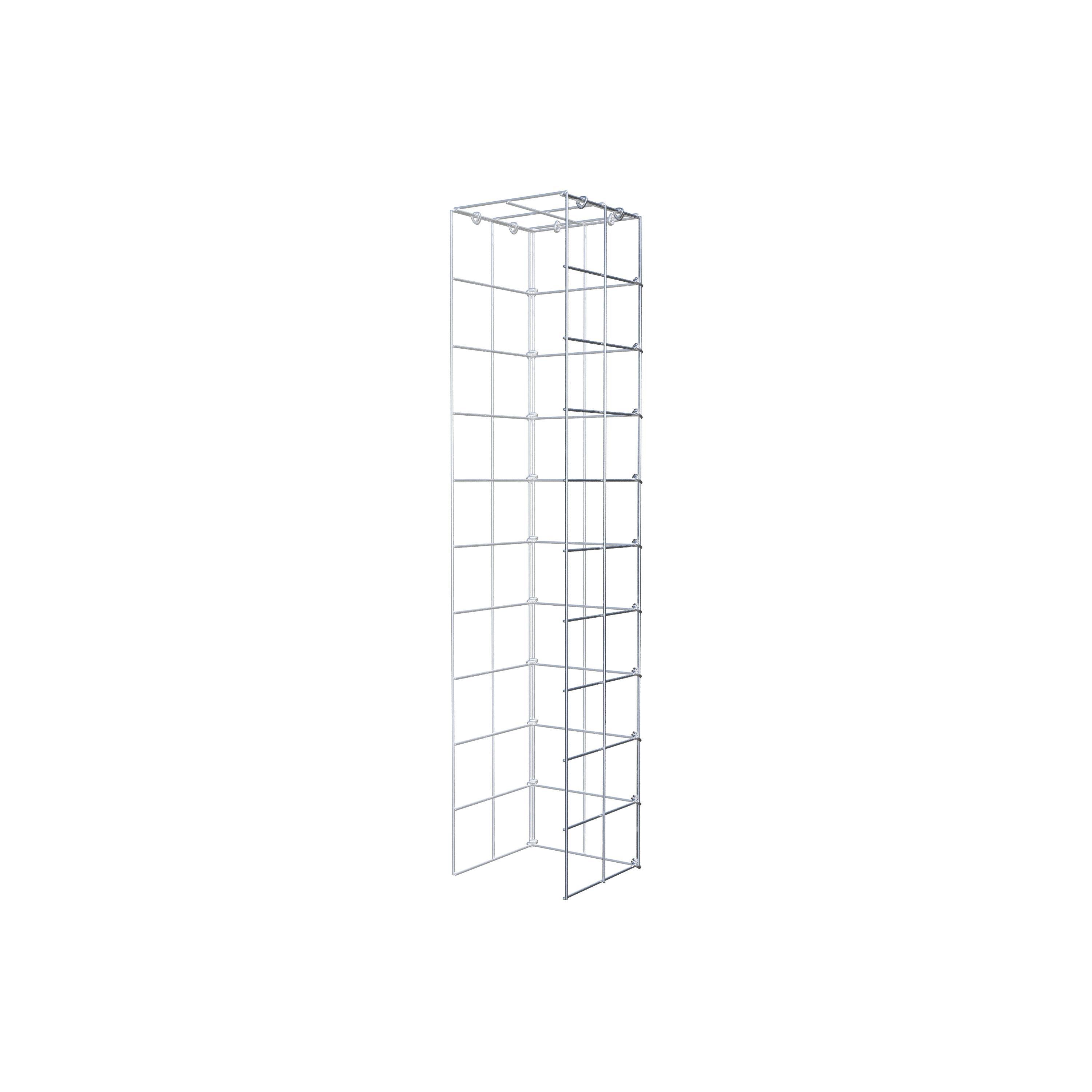 Gabião Tipo 4 100 cm x 20 cm x 20 cm (C x A x P), malhagem 10 cm x 10 cm, anel C