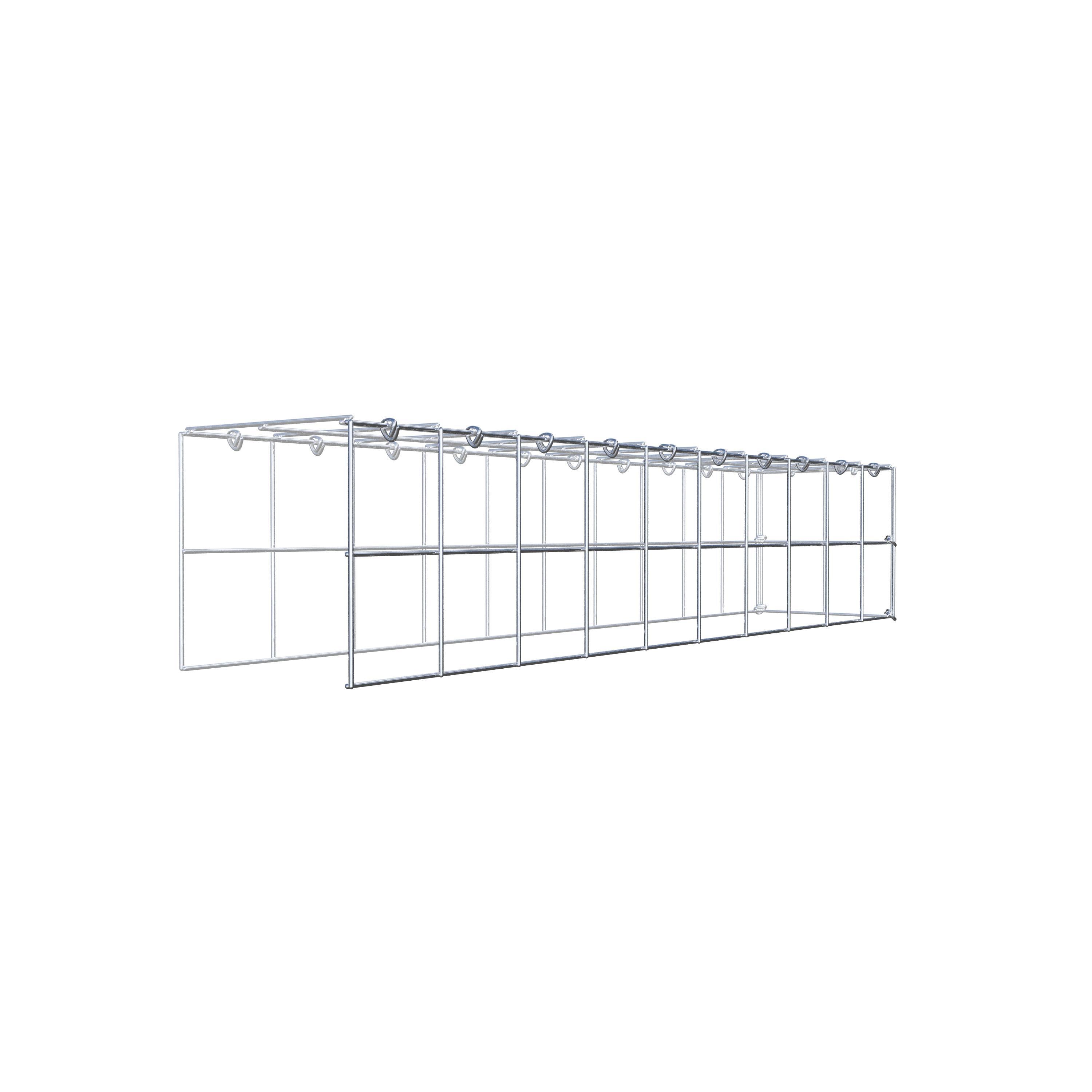 Gabião Tipo 4 100 cm x 20 cm x 20 cm (C x A x P), malhagem 10 cm x 10 cm, anel C