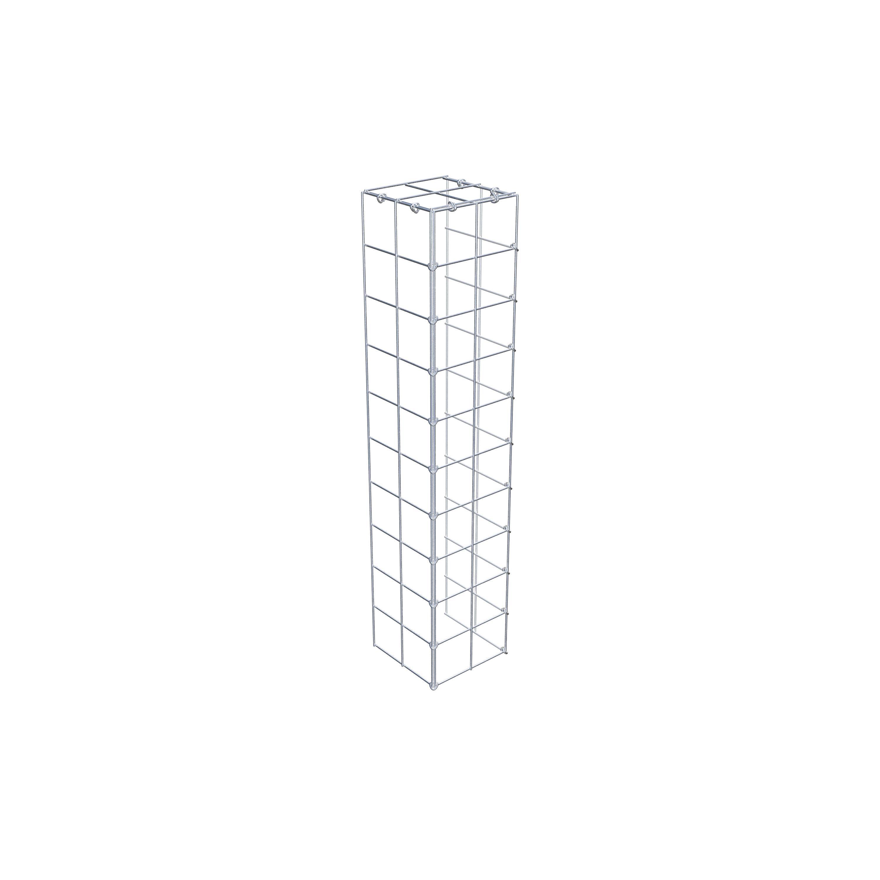 Gabião Tipo 4 100 cm x 20 cm x 20 cm (C x A x P), malhagem 10 cm x 10 cm, anel C