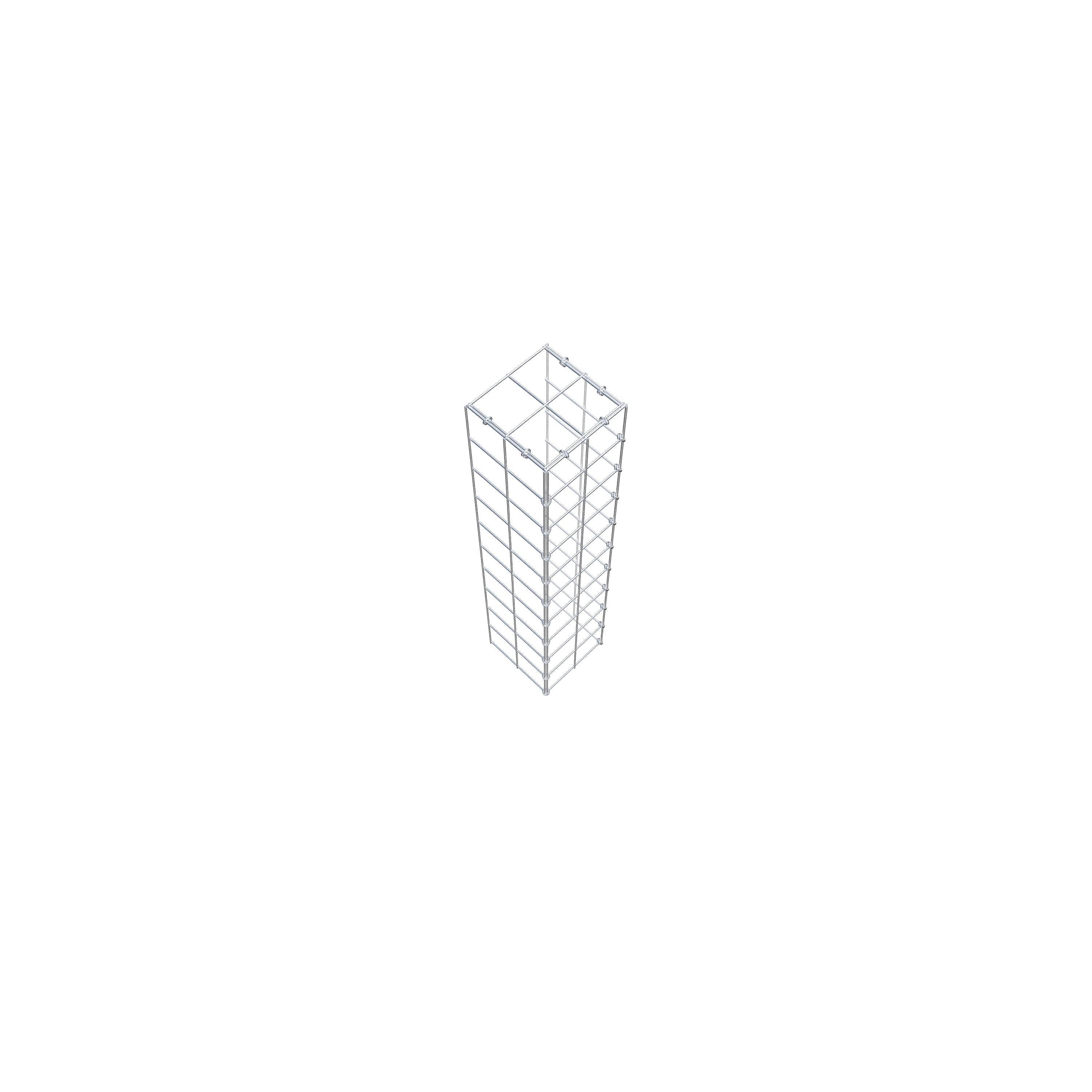 Gabião Tipo 4 100 cm x 20 cm x 20 cm (C x A x P), malhagem 10 cm x 10 cm, anel C