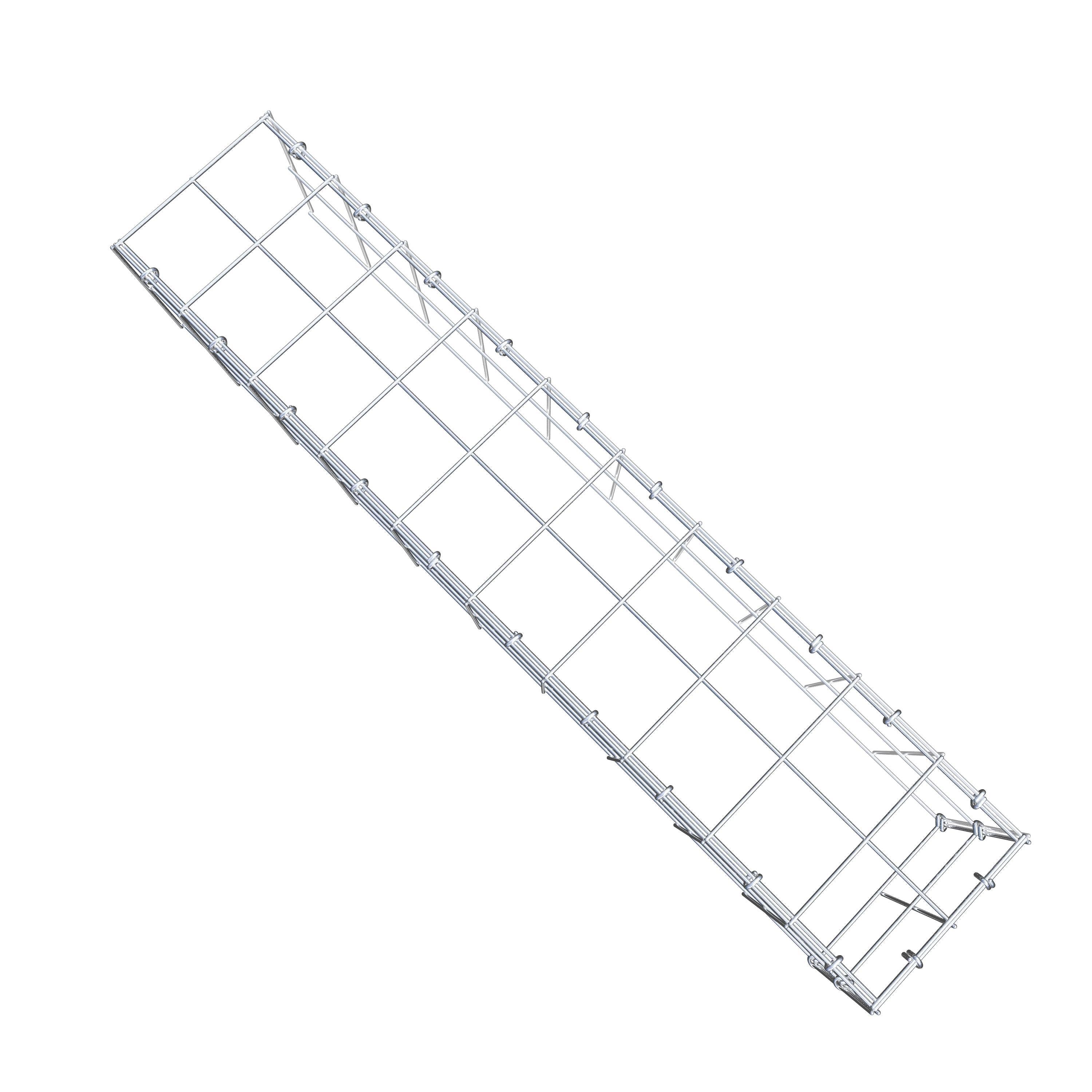 Gabião Tipo 4 100 cm x 20 cm x 20 cm (C x A x P), malhagem 10 cm x 10 cm, anel C