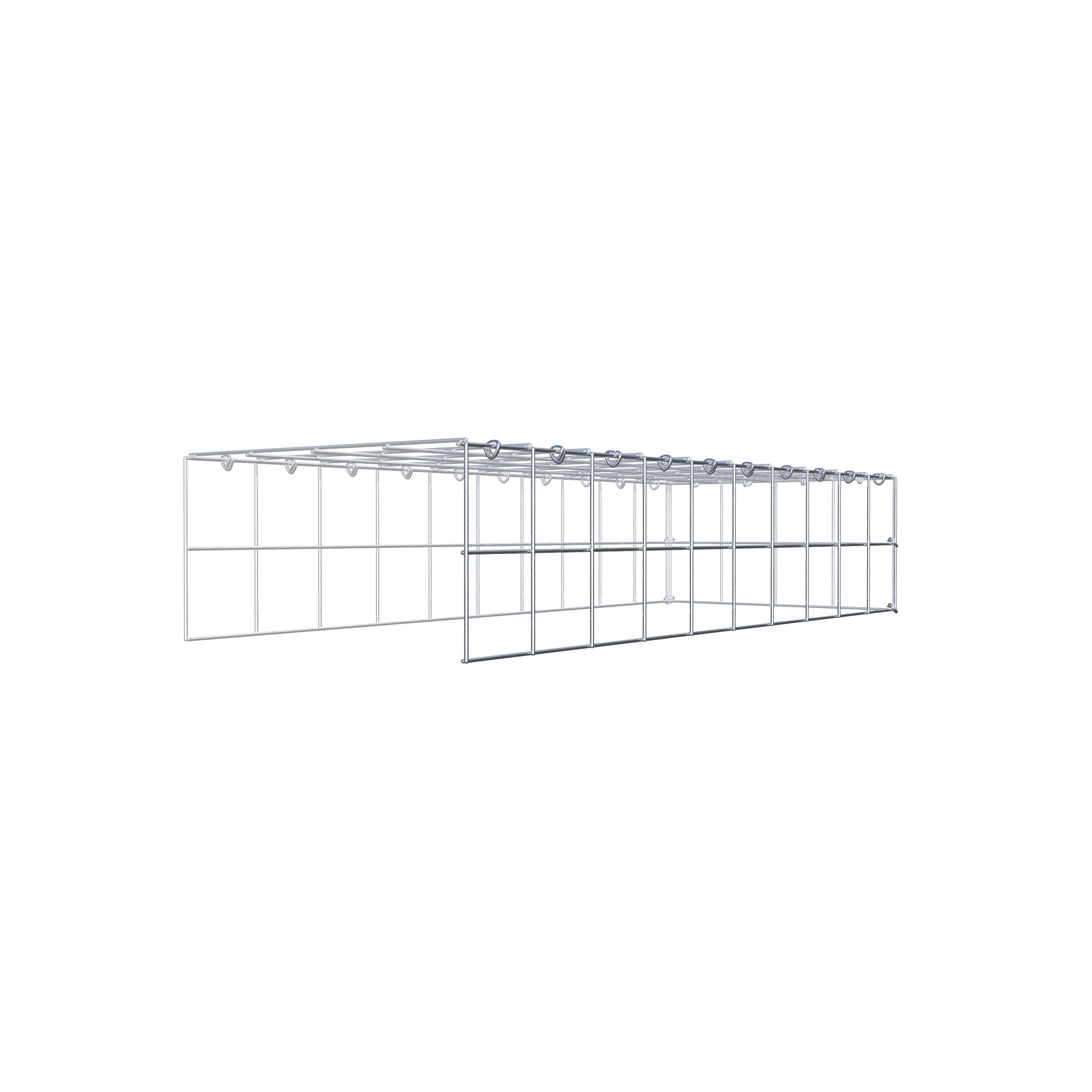 Pila adicional tipo 4 100 cm x 20 cm x 40 cm (L x A x P), malla 10 cm x 10 cm, anillo en C