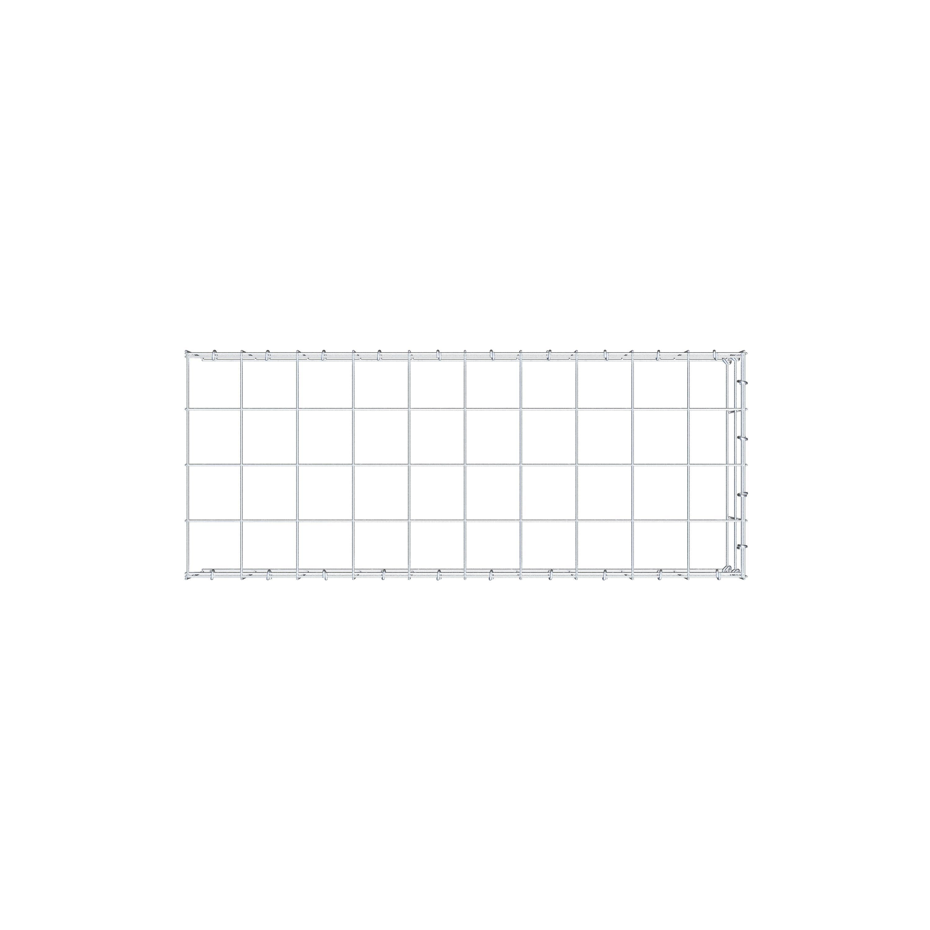 Pila adicional tipo 4 100 cm x 20 cm x 40 cm (L x A x P), malla 10 cm x 10 cm, anillo en C