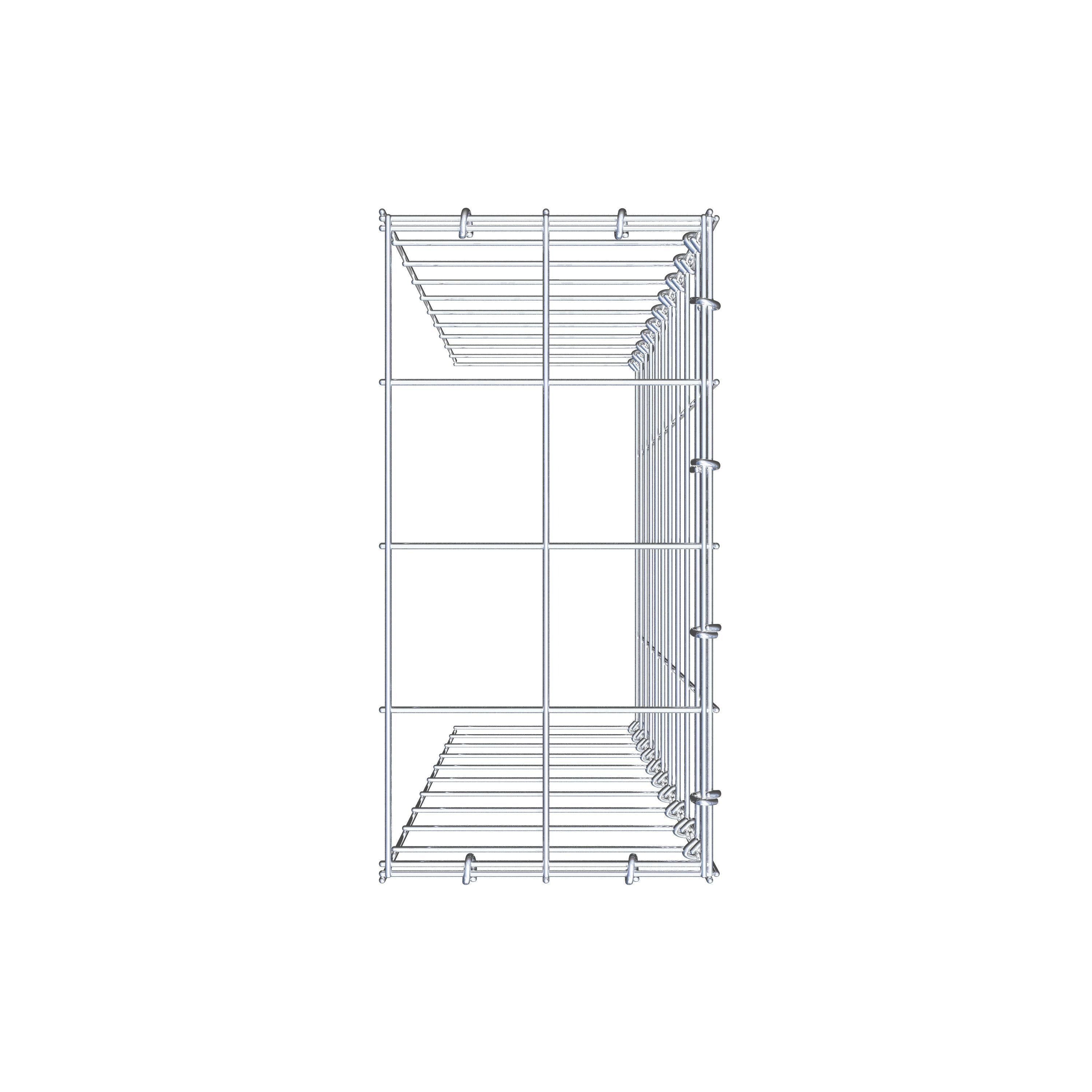Pila adicional tipo 4 100 cm x 20 cm x 40 cm (L x A x P), malla 10 cm x 10 cm, anillo en C