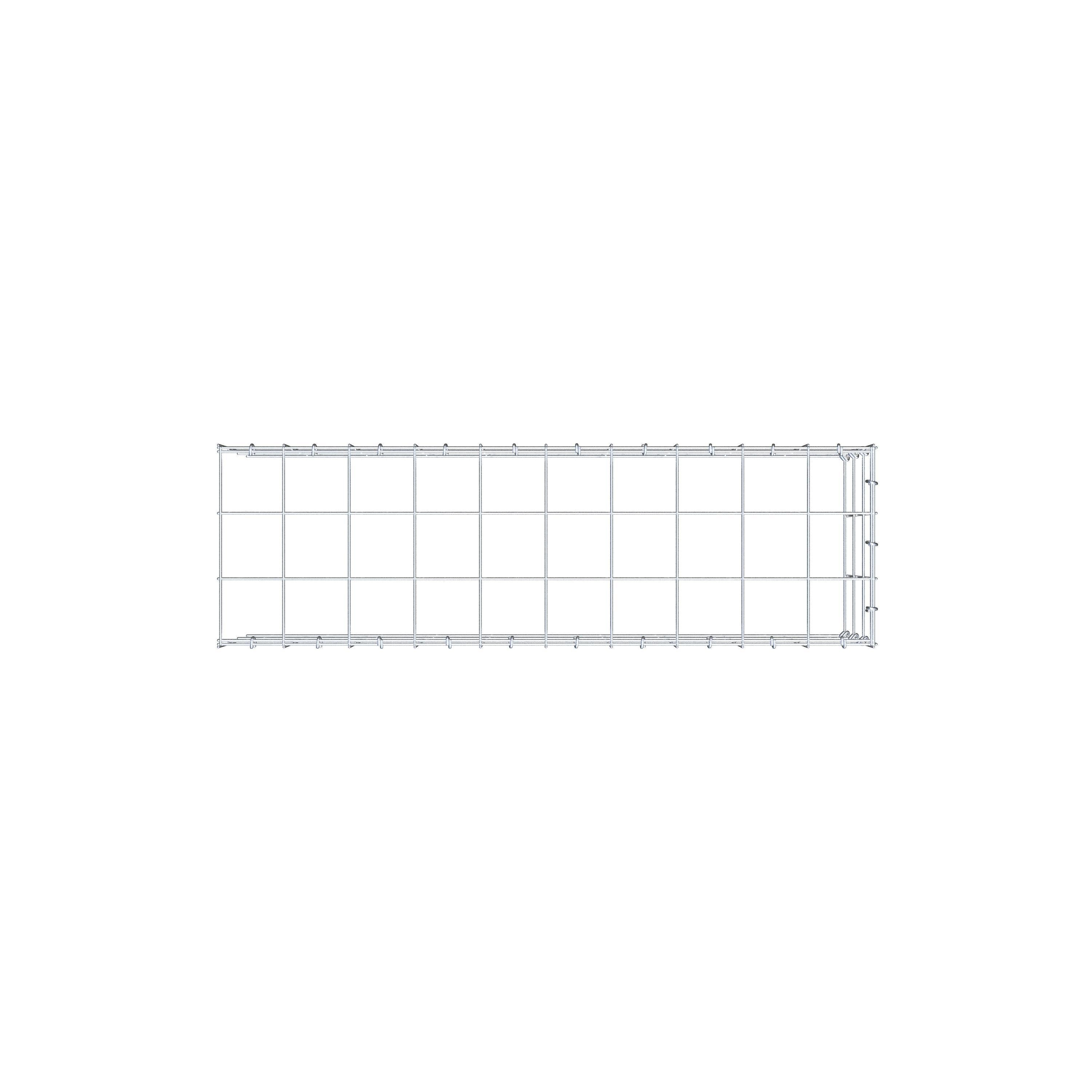 Anbaugabione Typ 4 100 cm x 30 cm x 30 cm (L x H x T), Maschenweite 10 cm x 10 cm, C-Ring