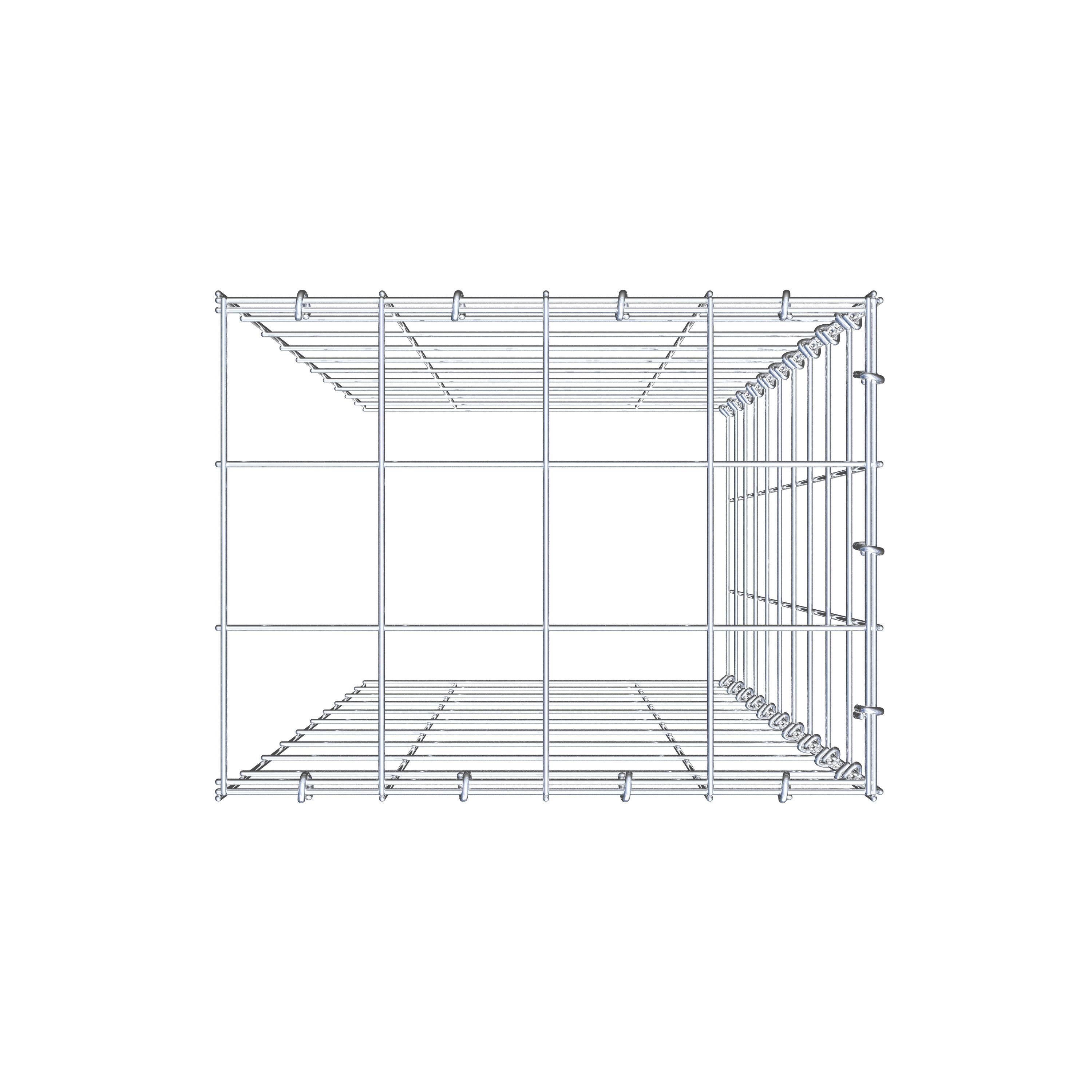 Anbaugabione Typ 4 100 cm x 40 cm x 30 cm (L x H x T), Maschenweite 10 cm x 10 cm, C-Ring