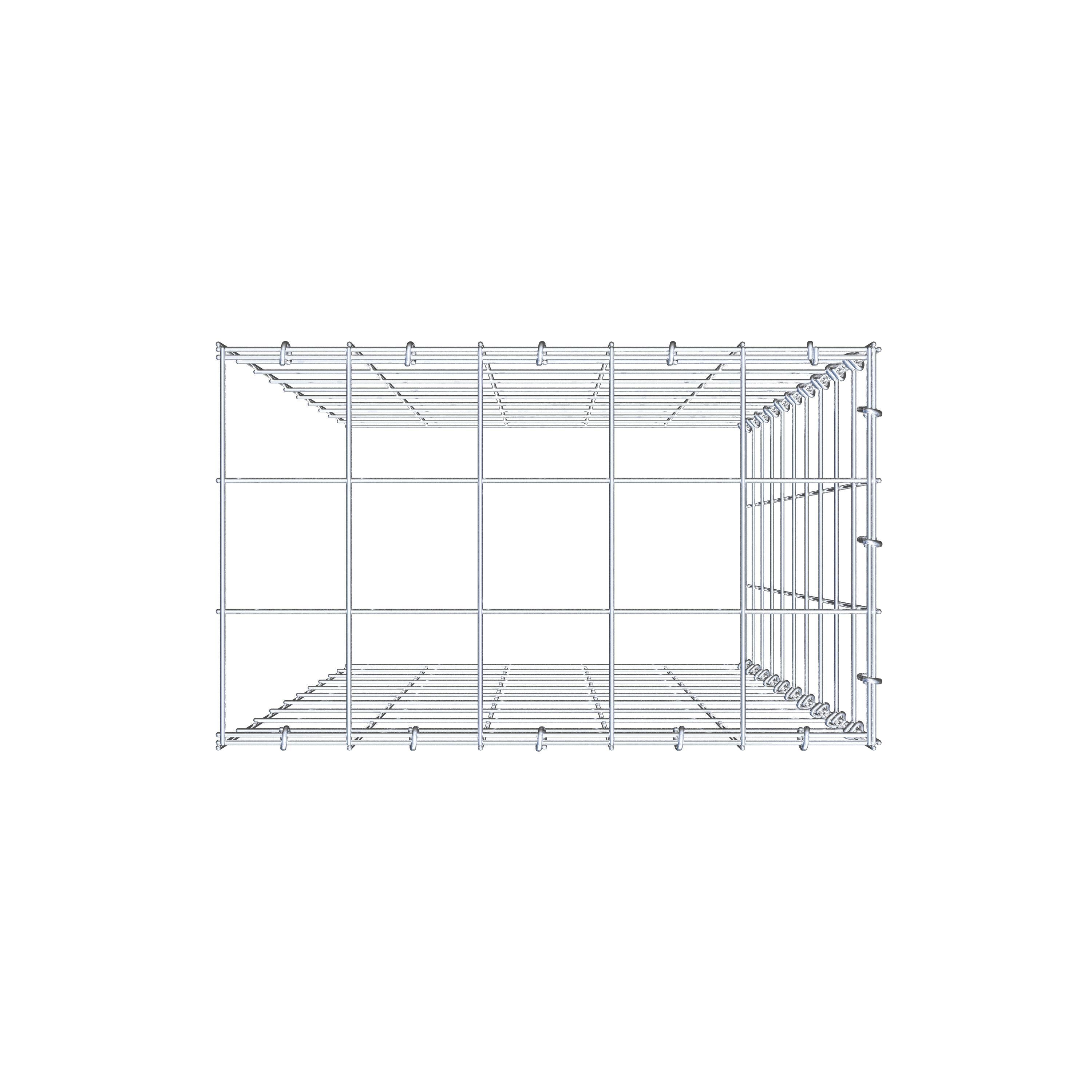 Gabião Tipo 4 100 cm x 50 cm x 30 cm (C x A x P), malhagem 10 cm x 10 cm, anel C