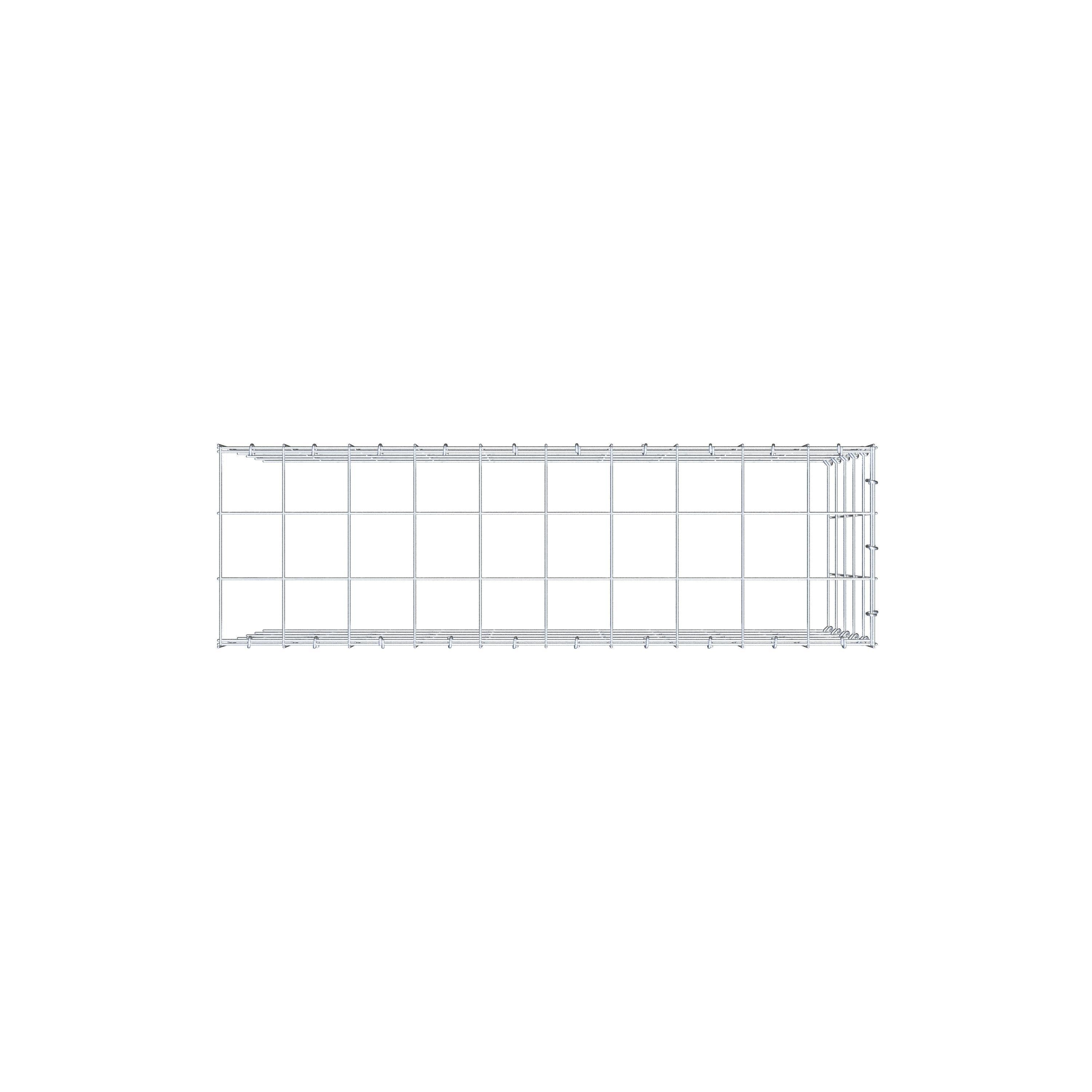 Gabião Tipo 4 100 cm x 50 cm x 30 cm (C x A x P), malhagem 10 cm x 10 cm, anel C