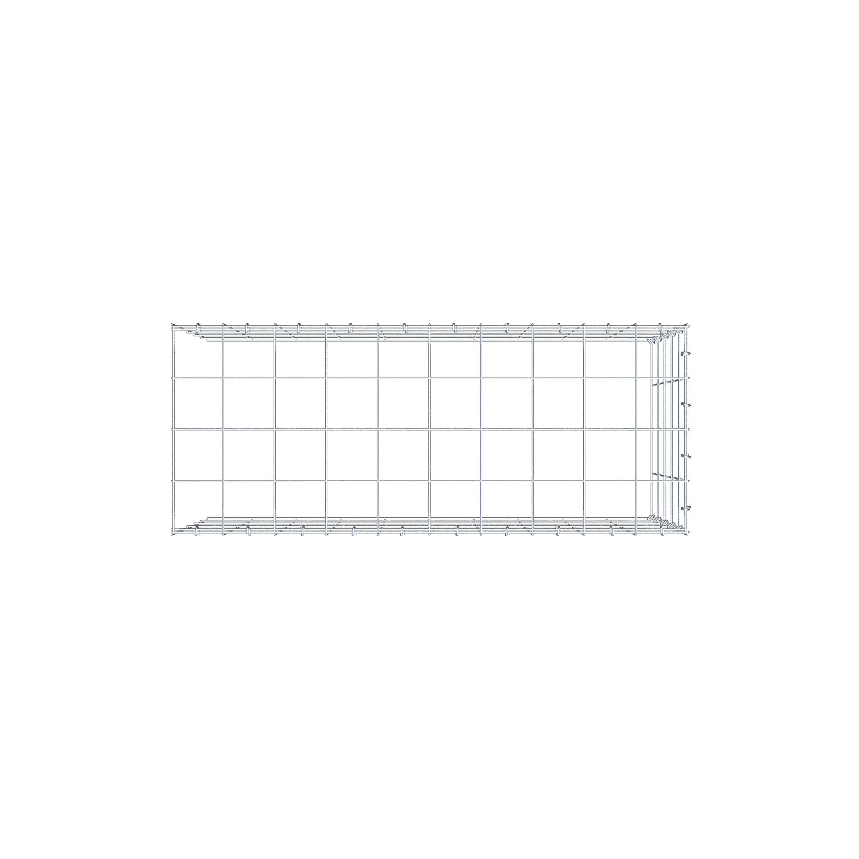 Anbaugabione Typ 4 100 cm x 50 cm x 40 cm (L x H x T), Maschenweite 10 cm x 10 cm, C-Ring