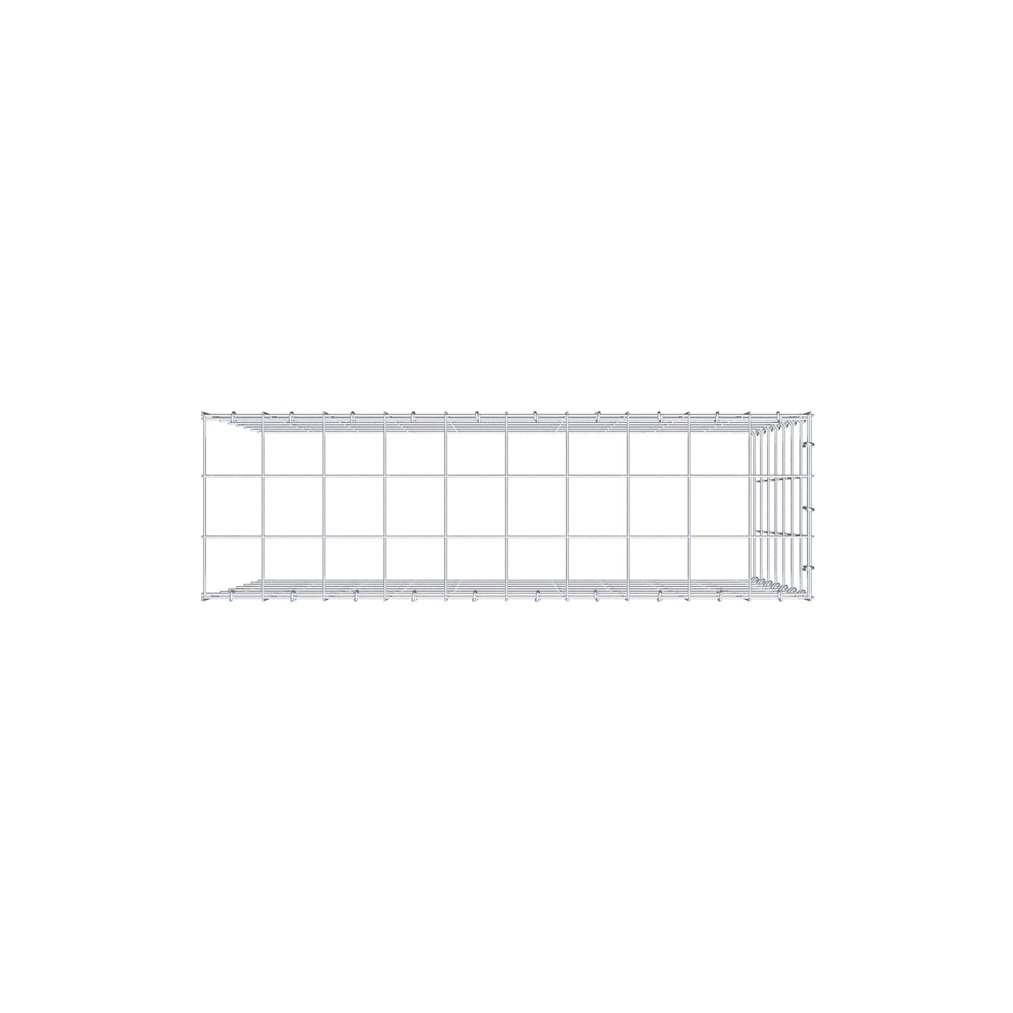 Mounted gabion type 4 100 cm x 70 cm x 30 cm (L x H x D), mesh size 10 cm x 10 cm, C-ring