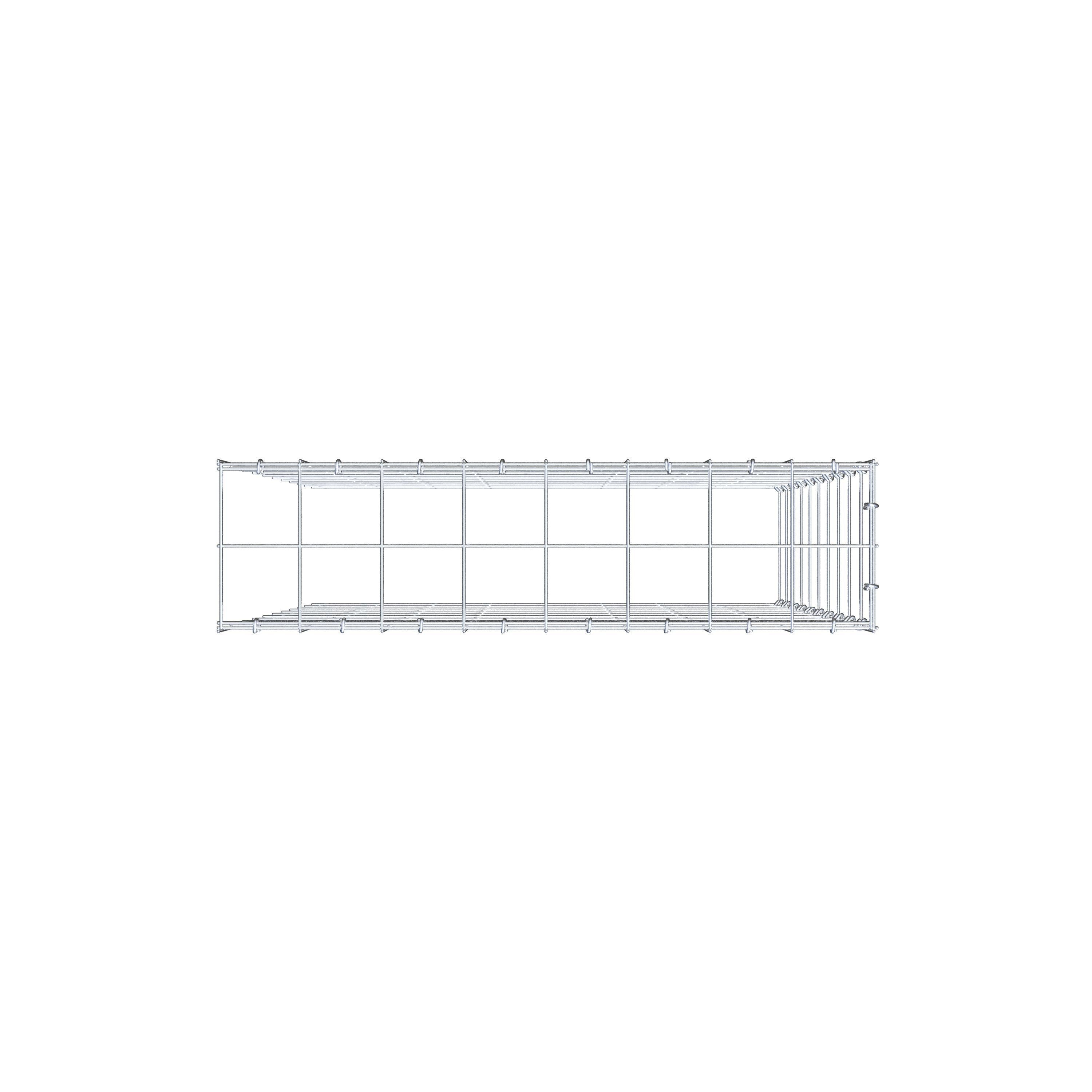 Gabião Tipo 4 100 cm x 80 cm x 20 cm (C x A x P), malhagem 10 cm x 10 cm, anel C