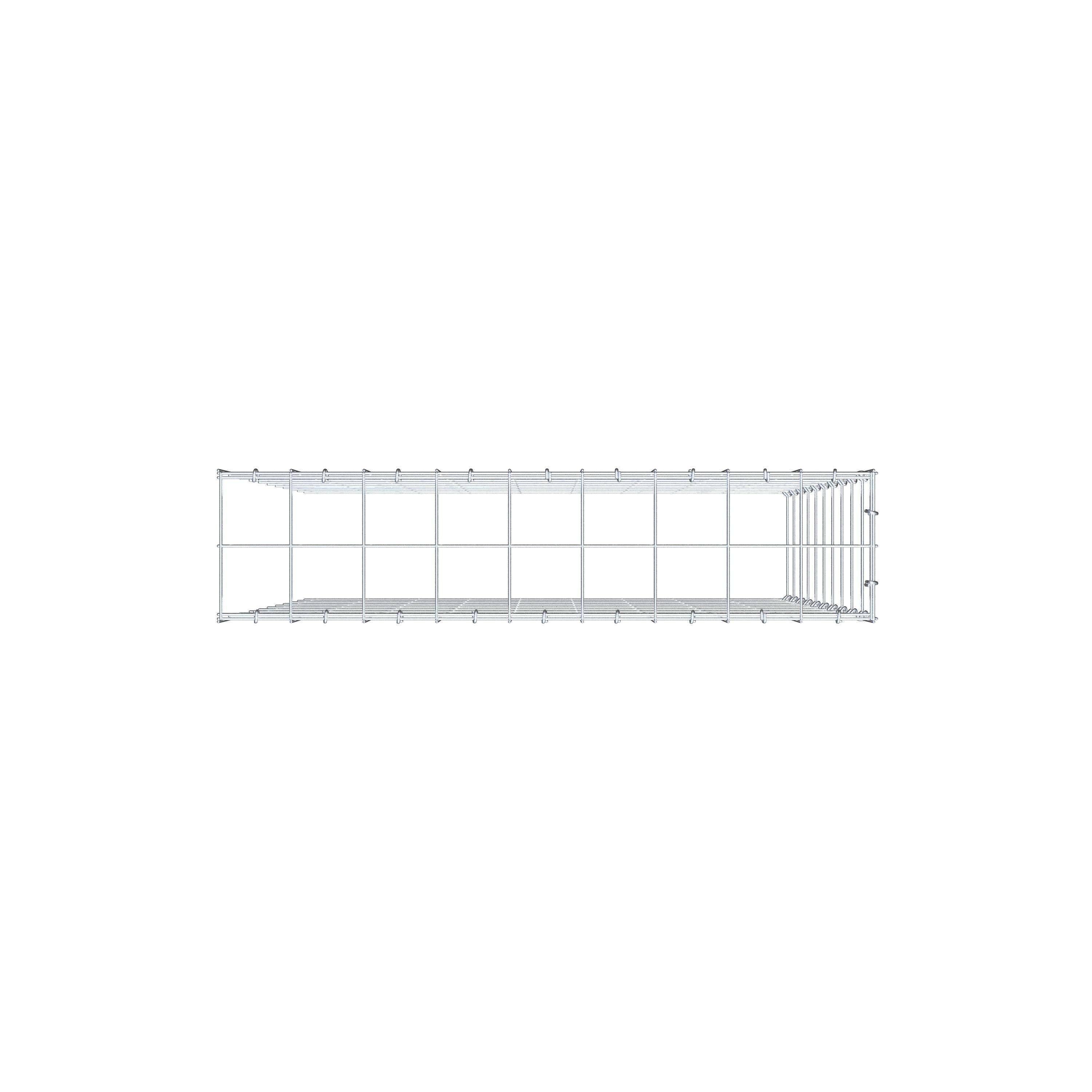 Fourche rapportée type 4 100 cm x 90 cm x 20 cm (L x H x P), mailles 10 cm x 10 cm, anneau C