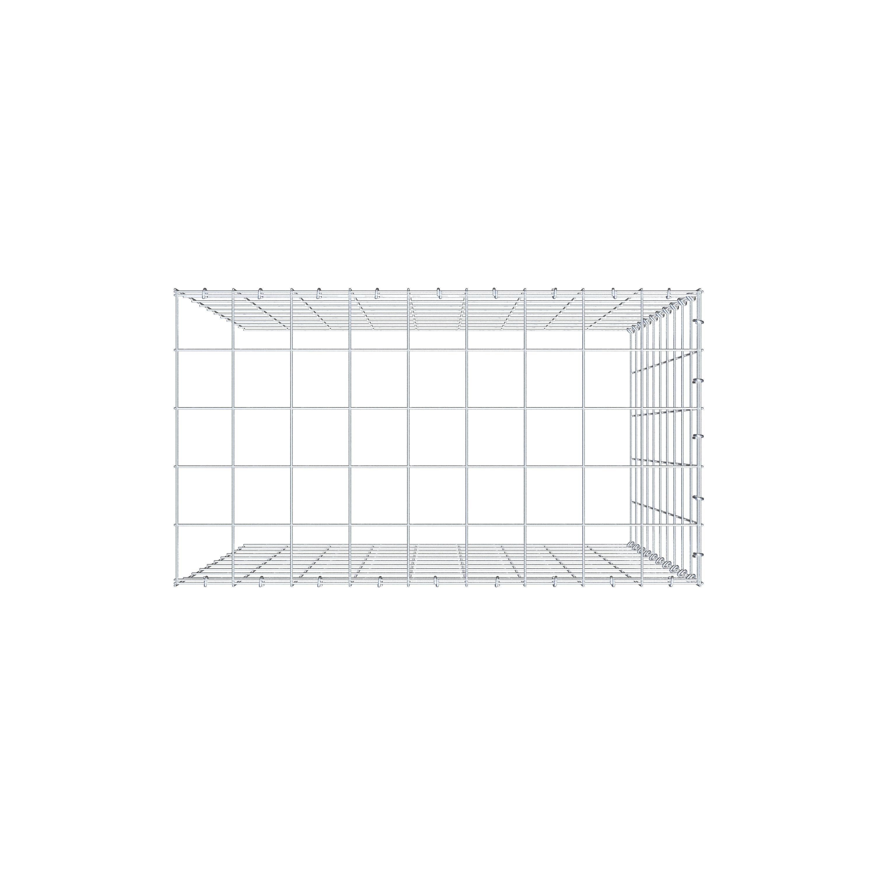 Anbaugabione Typ 4 100 cm x 90 cm x 50 cm (L x H x T), Maschenweite 10 cm x 10 cm, C-Ring