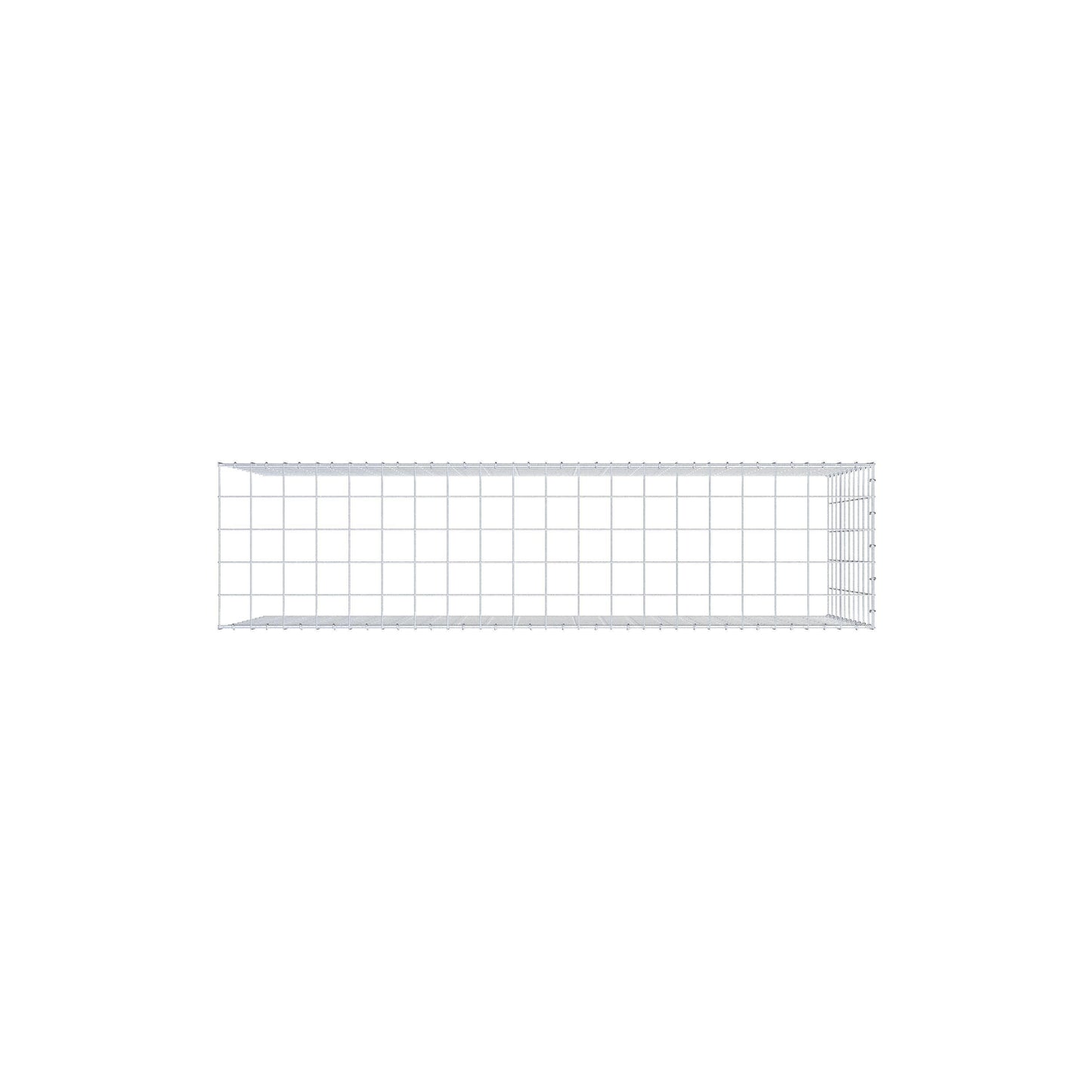 Monteret gabion type 4 200 cm x 100 cm x 50 cm (L x H x D), maskestørrelse 10 cm x 10 cm, C-ring