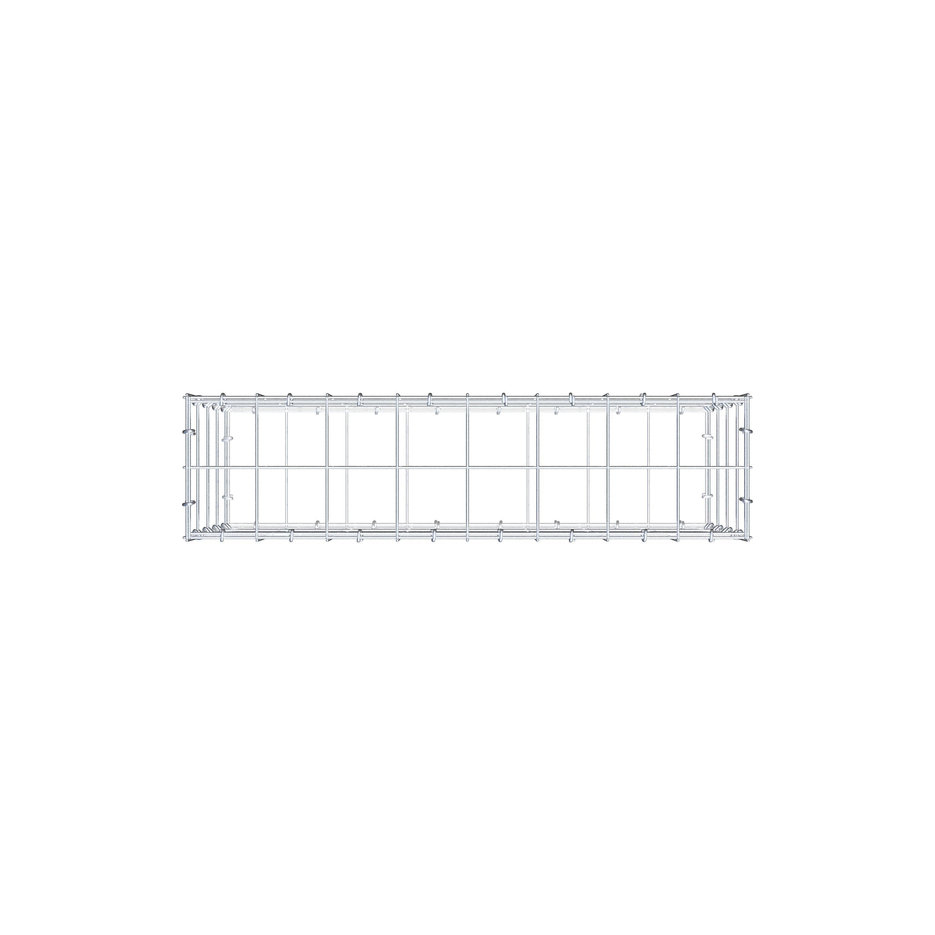 Gabion 80 cm x 40 cm x 20 cm (L x H x D), maskstorlek 10 cm x 10 cm, C-ring