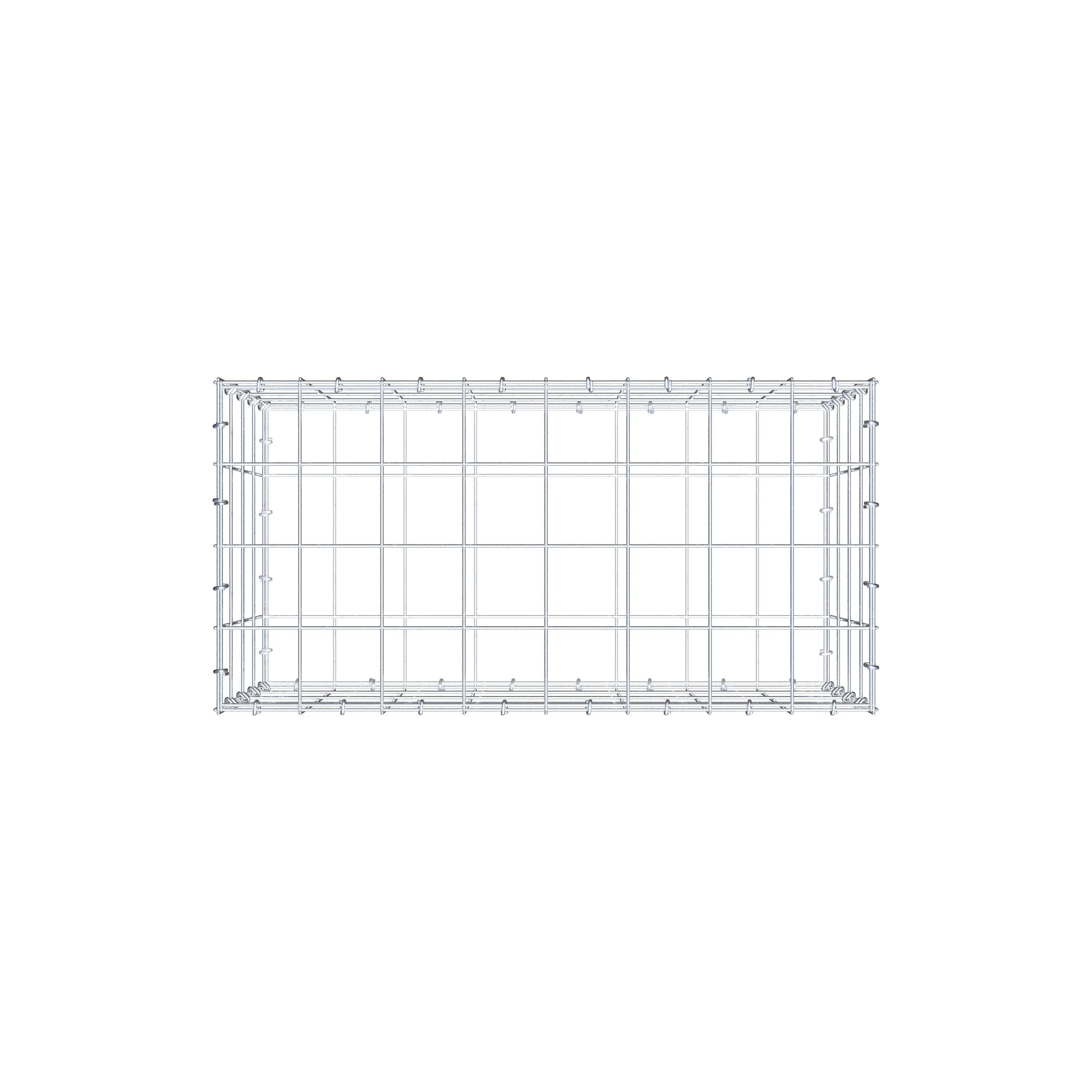 Gabion 80 cm x 40 cm x 40 cm (L x H x D), mesh size 10 cm x 10 cm, C-ring