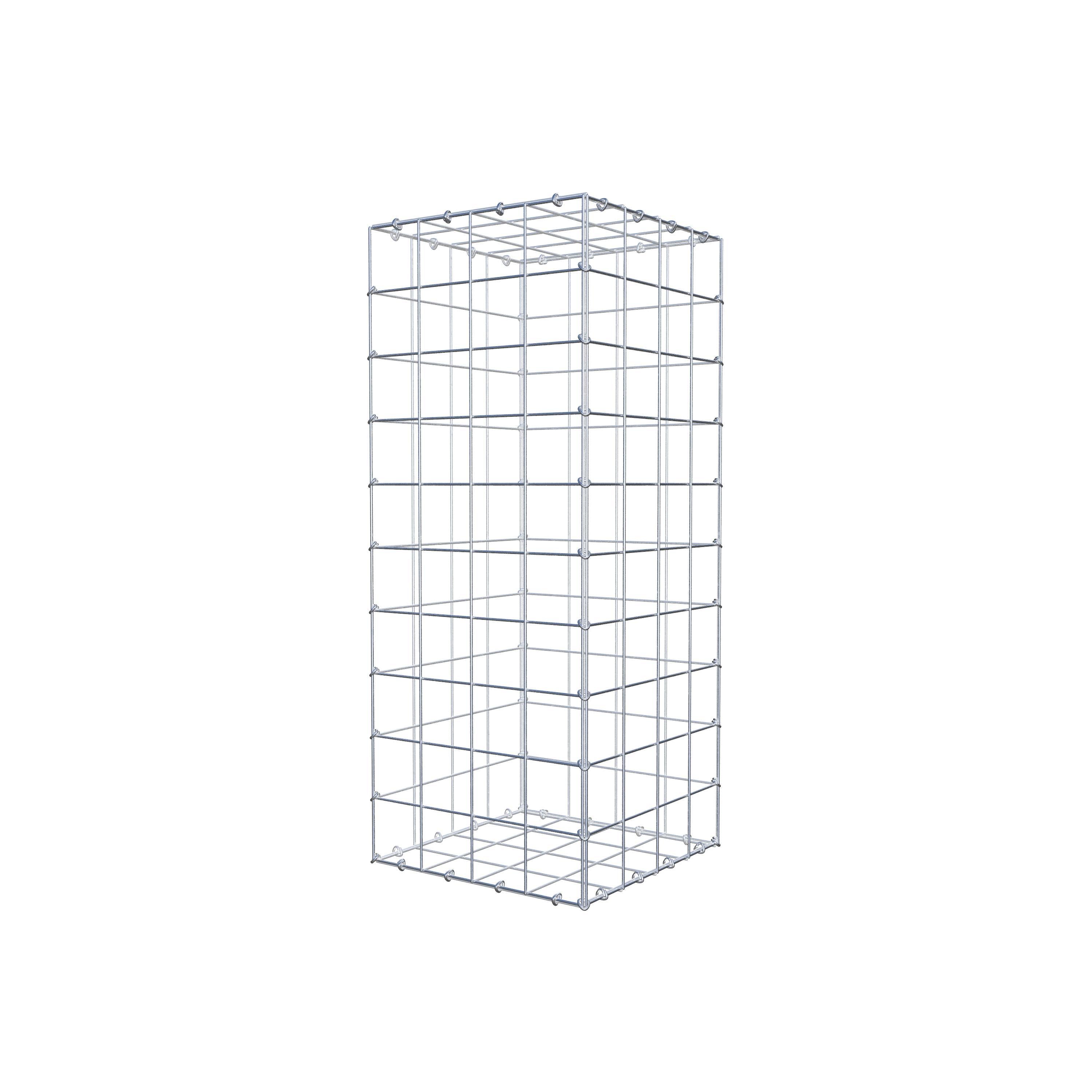 Gabião 100 cm x 40 cm x 40 cm (C x A x P), malhagem 10 cm x 10 cm, anel C