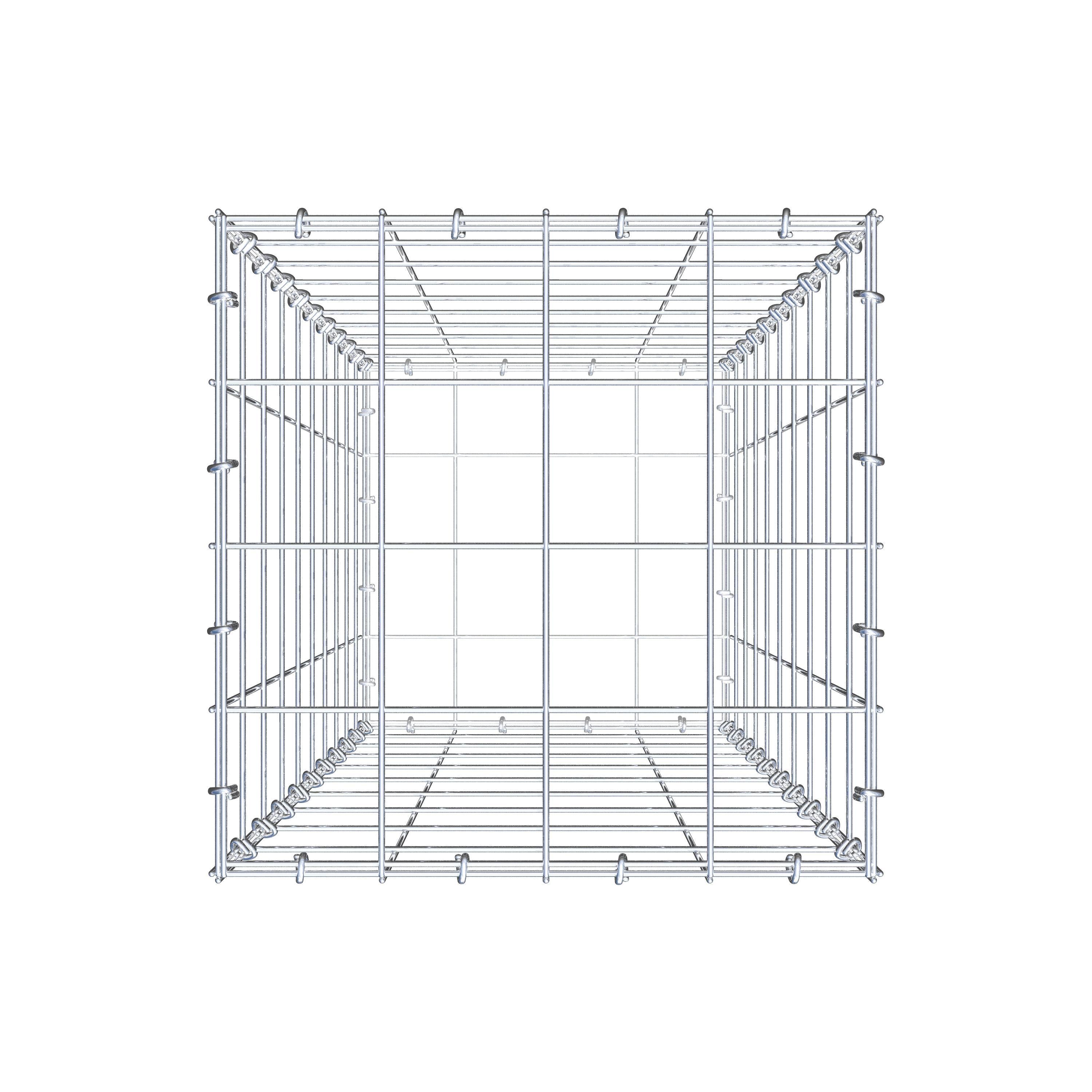 Gabião 100 cm x 40 cm x 40 cm (C x A x P), malhagem 10 cm x 10 cm, anel C