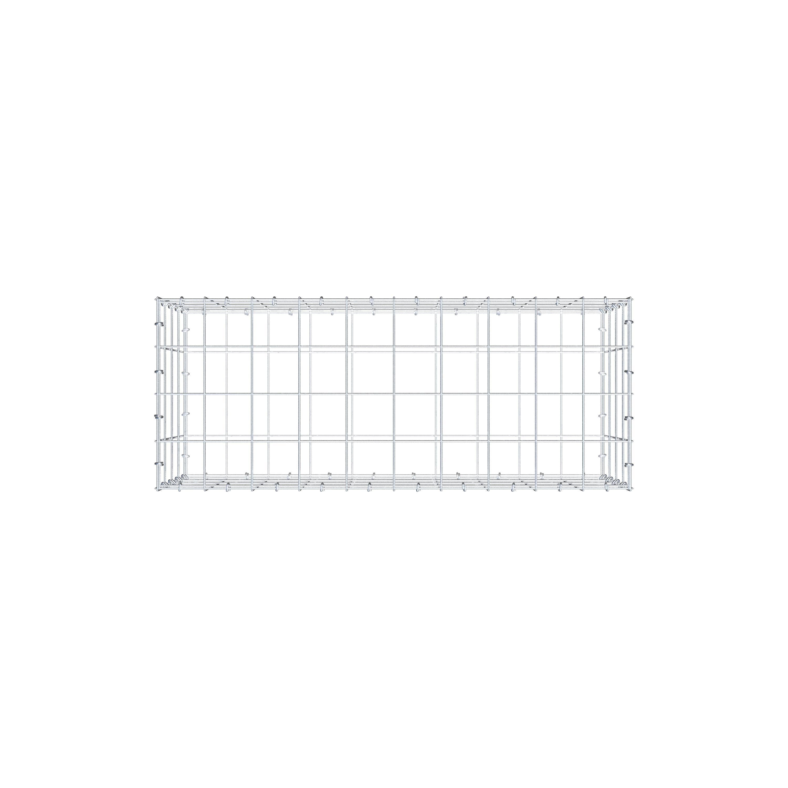 Gabião 100 cm x 40 cm x 40 cm (C x A x P), malhagem 10 cm x 10 cm, anel C