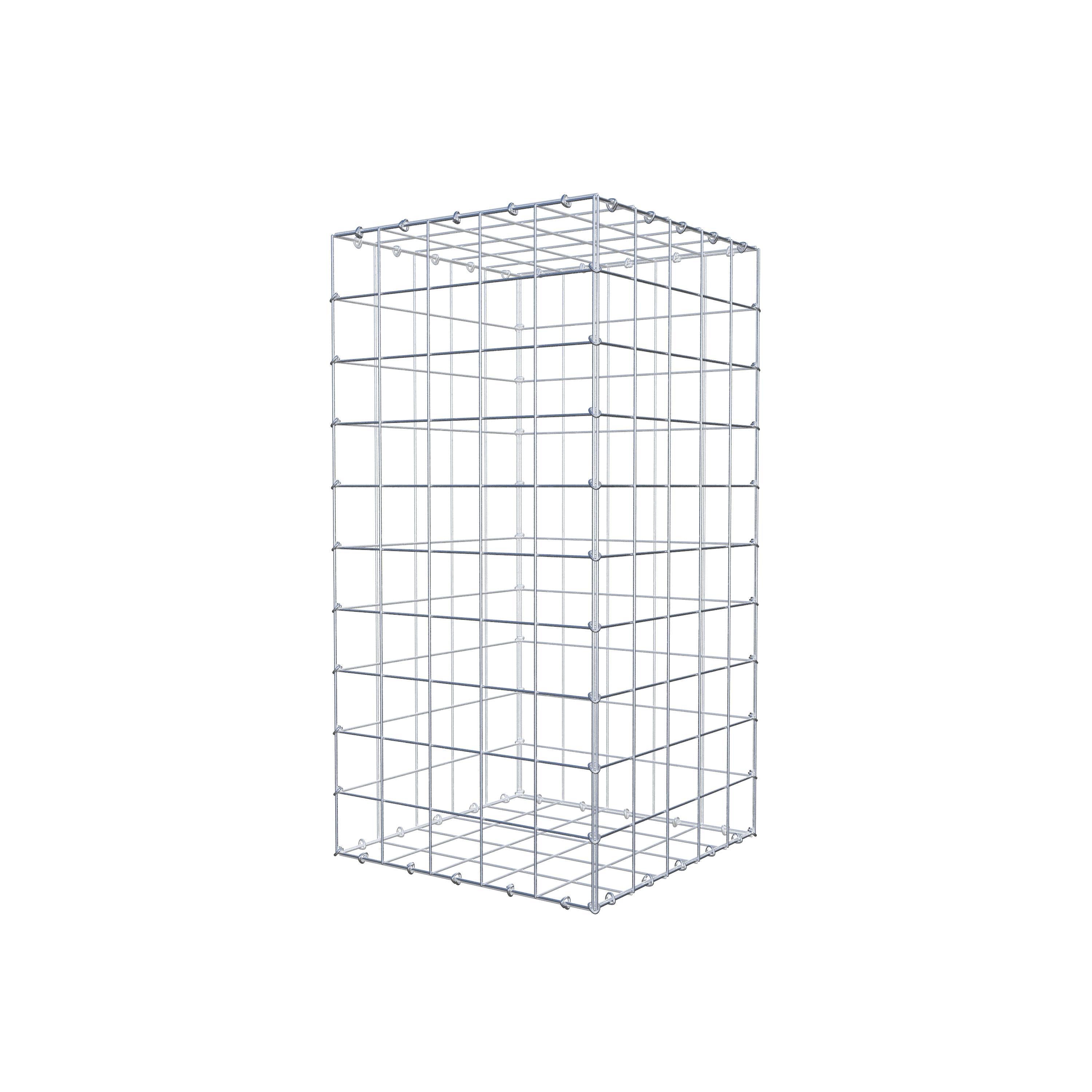 Gabião 100 cm x 50 cm x 50 cm (C x A x P), malhagem 10 cm x 10 cm, anel C