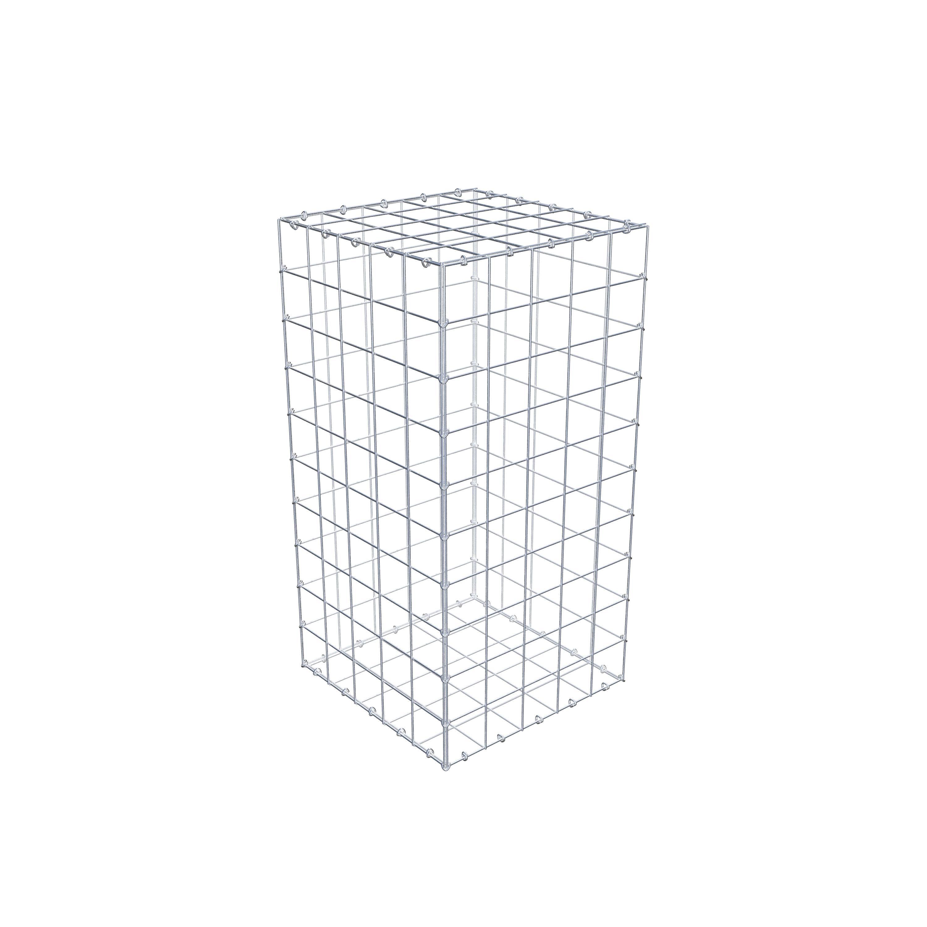 Gabião 100 cm x 50 cm x 50 cm (C x A x P), malhagem 10 cm x 10 cm, anel C