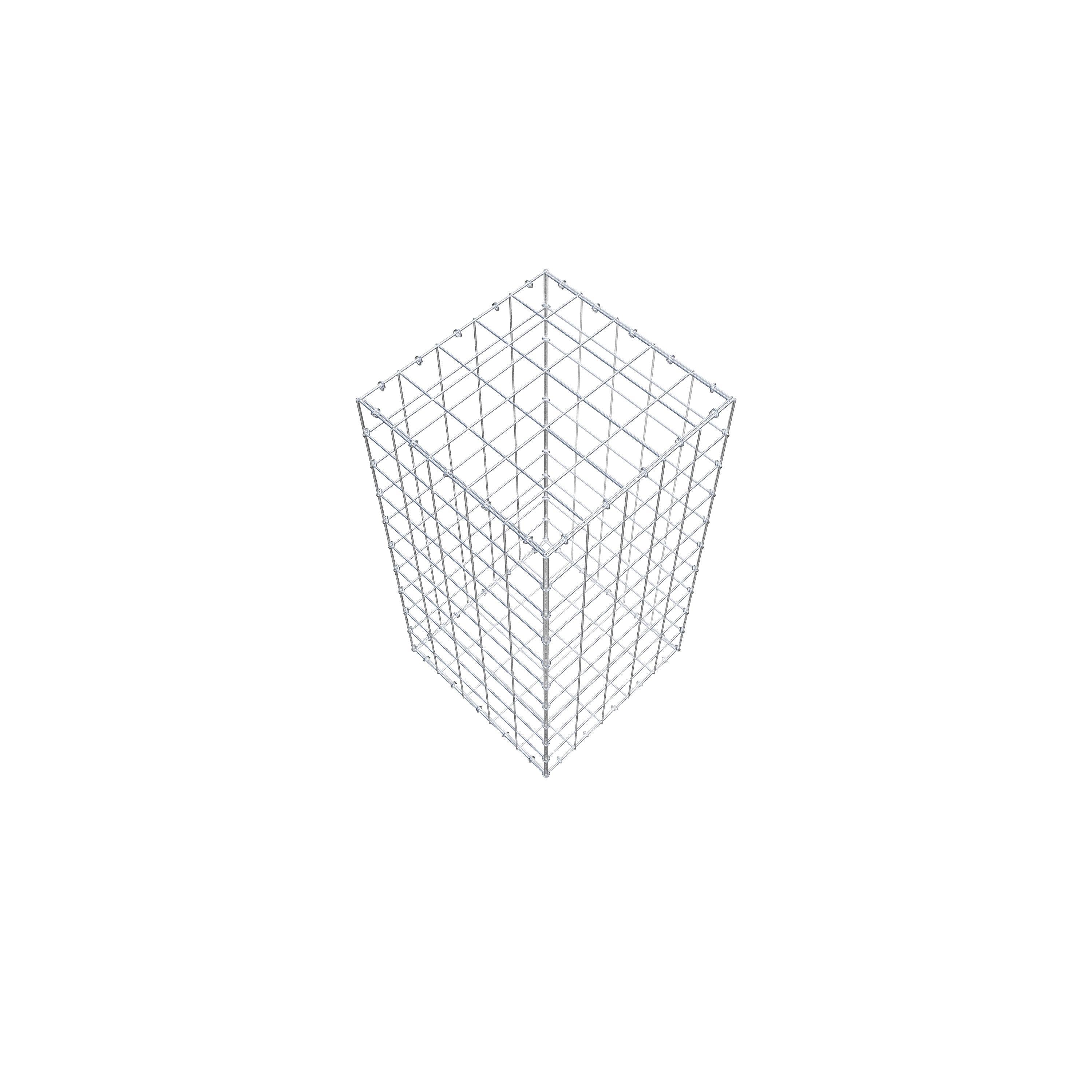 Gabião 100 cm x 50 cm x 50 cm (C x A x P), malhagem 10 cm x 10 cm, anel C