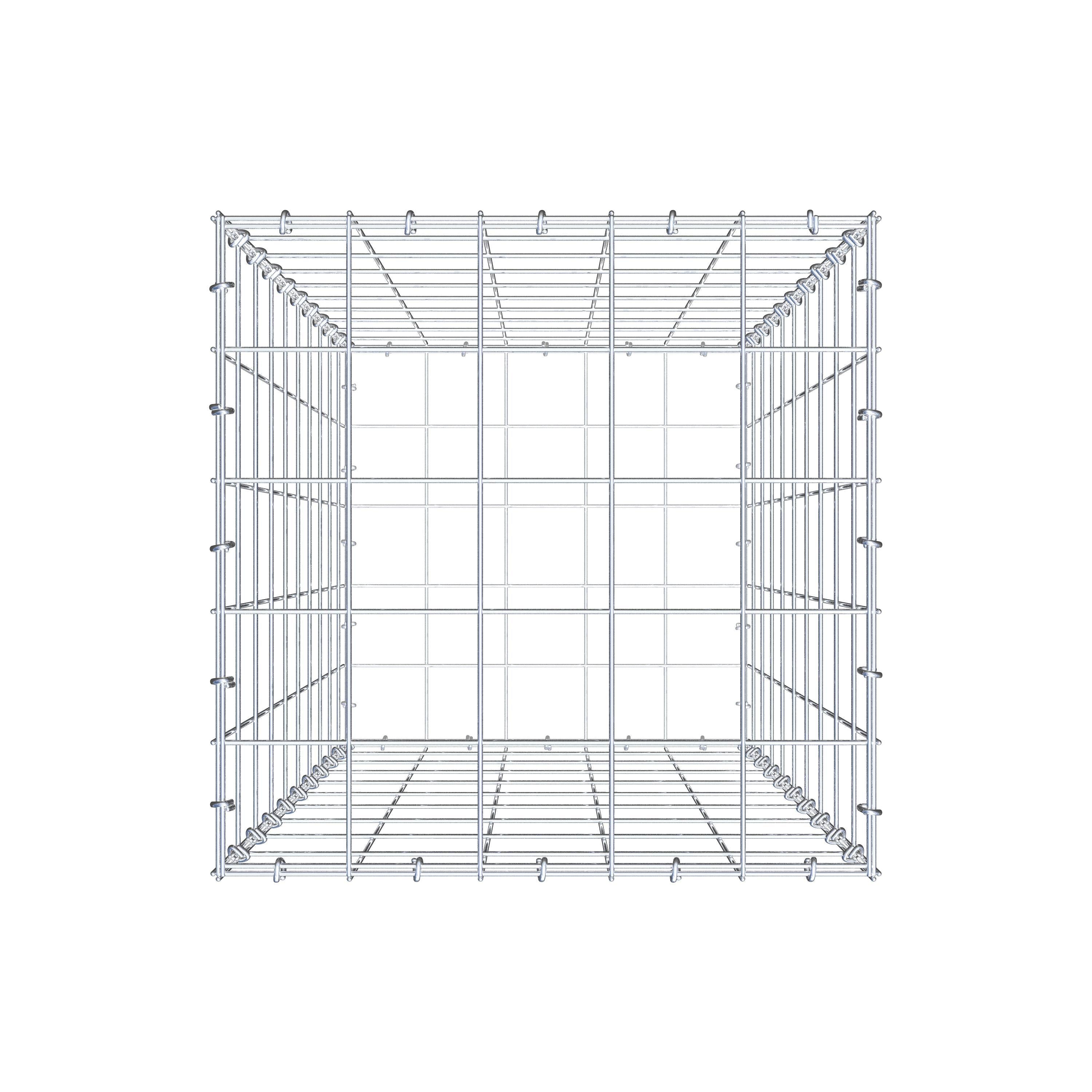 Gabião 100 cm x 50 cm x 50 cm (C x A x P), malhagem 10 cm x 10 cm, anel C
