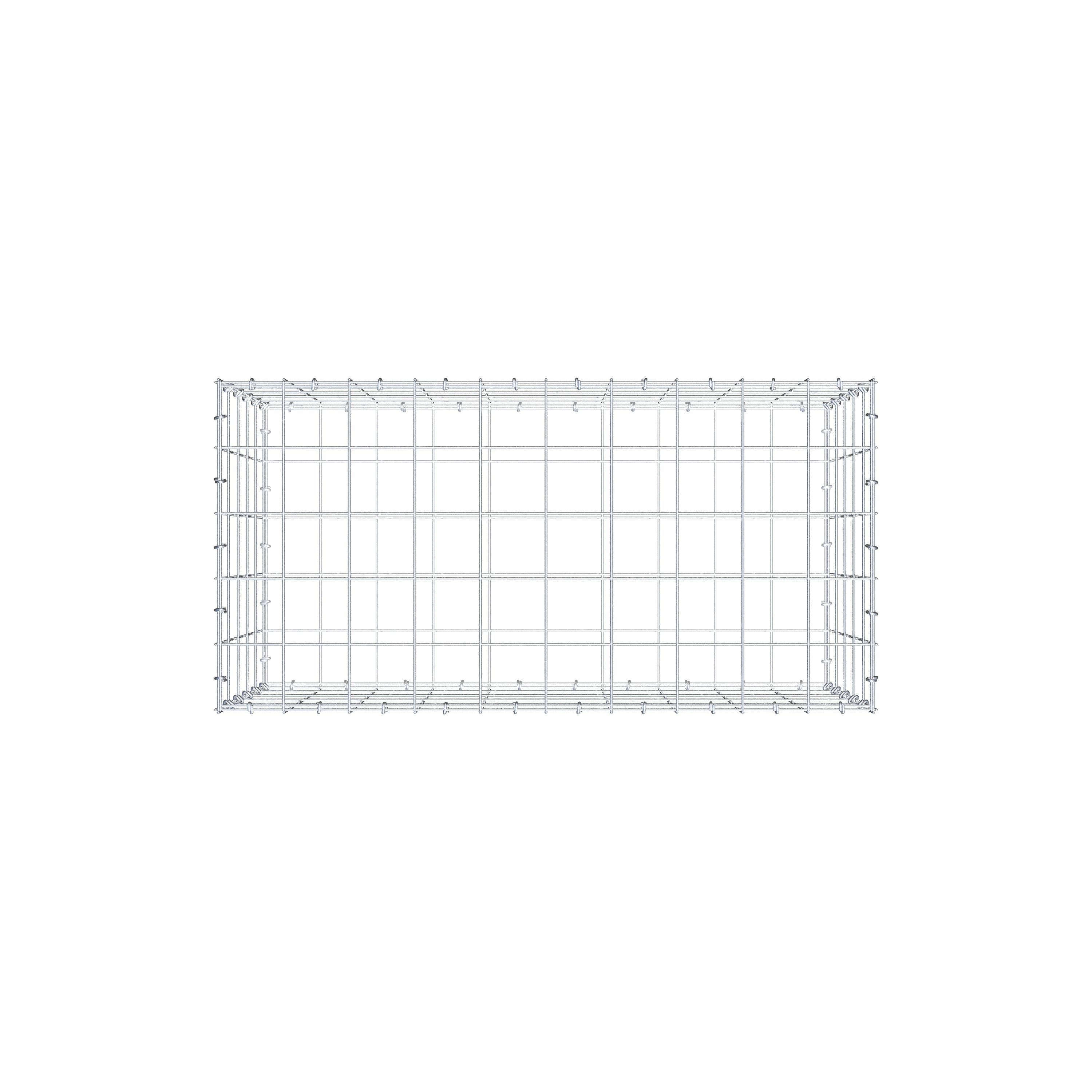 Gabião 100 cm x 50 cm x 50 cm (C x A x P), malhagem 10 cm x 10 cm, anel C