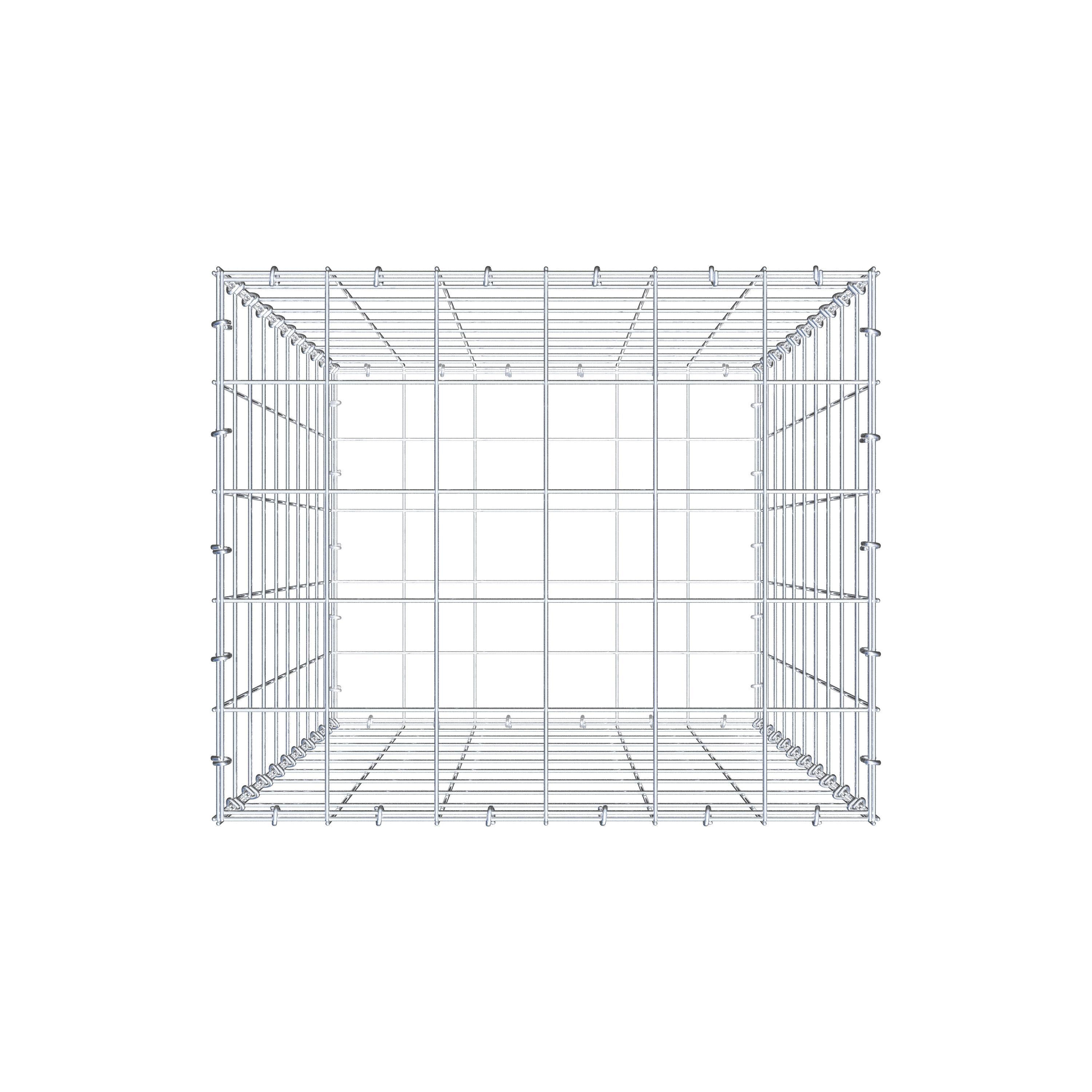 Gabião 100 cm x 60 cm x 50 cm (C x A x P), malhagem 10 cm x 10 cm, anel C