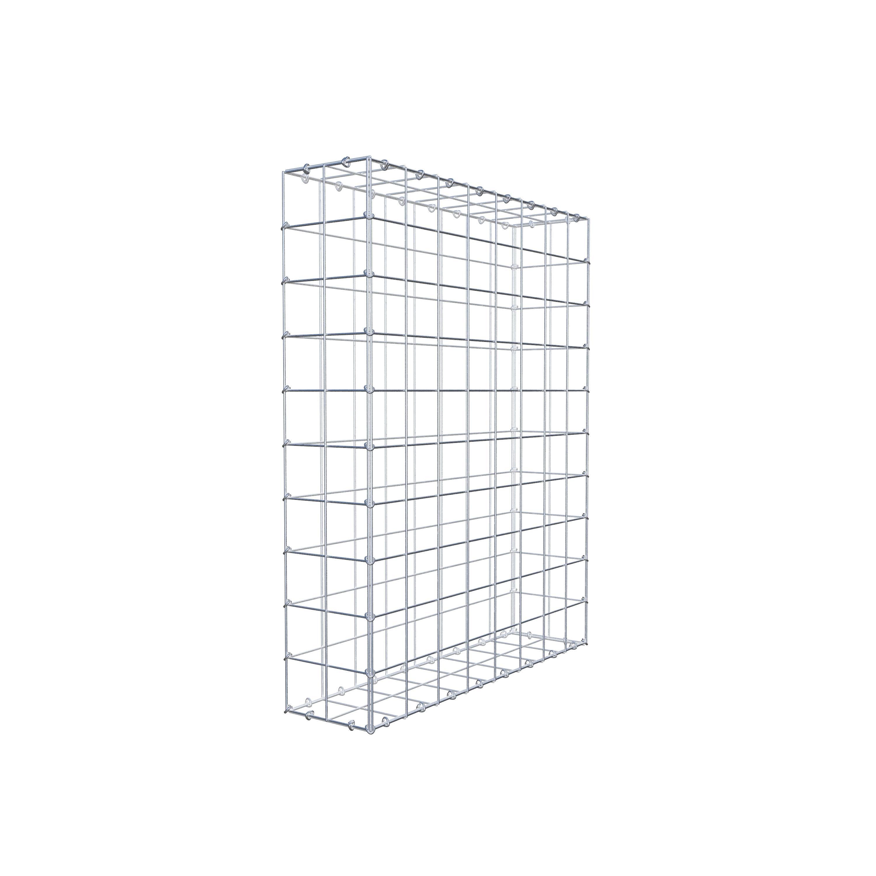 Gabião 100 cm x 80 cm x 20 cm (C x A x P), malhagem 10 cm x 10 cm, anel C