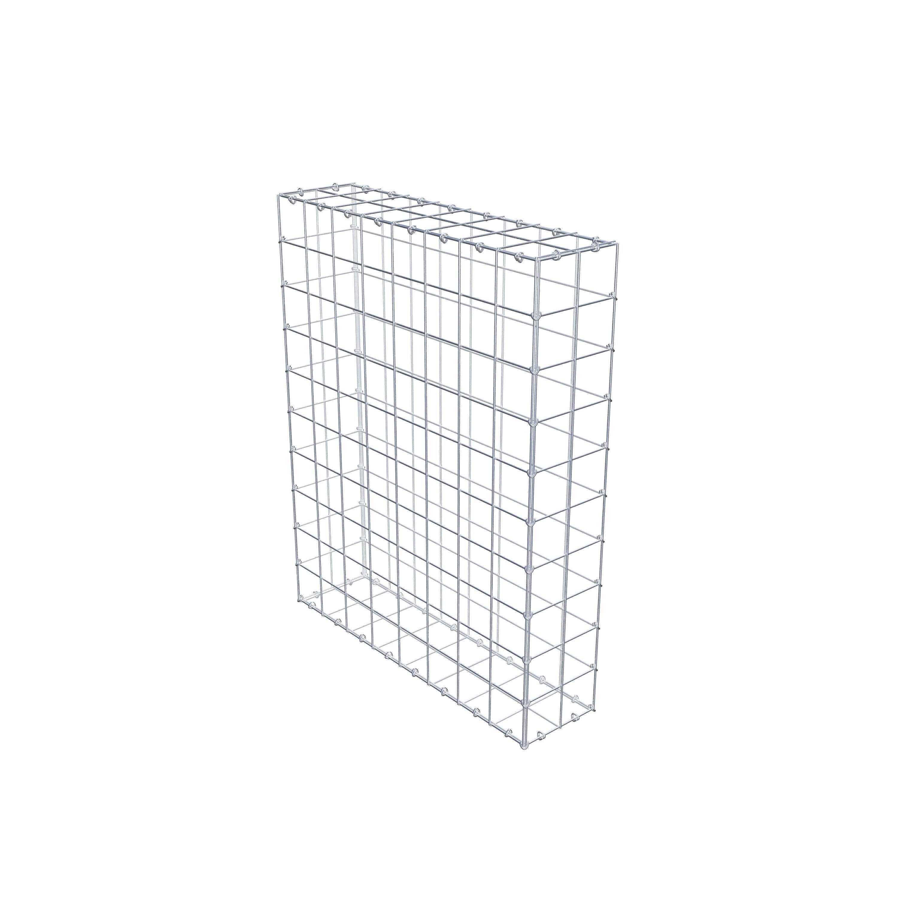 Gabião 100 cm x 80 cm x 20 cm (C x A x P), malhagem 10 cm x 10 cm, anel C