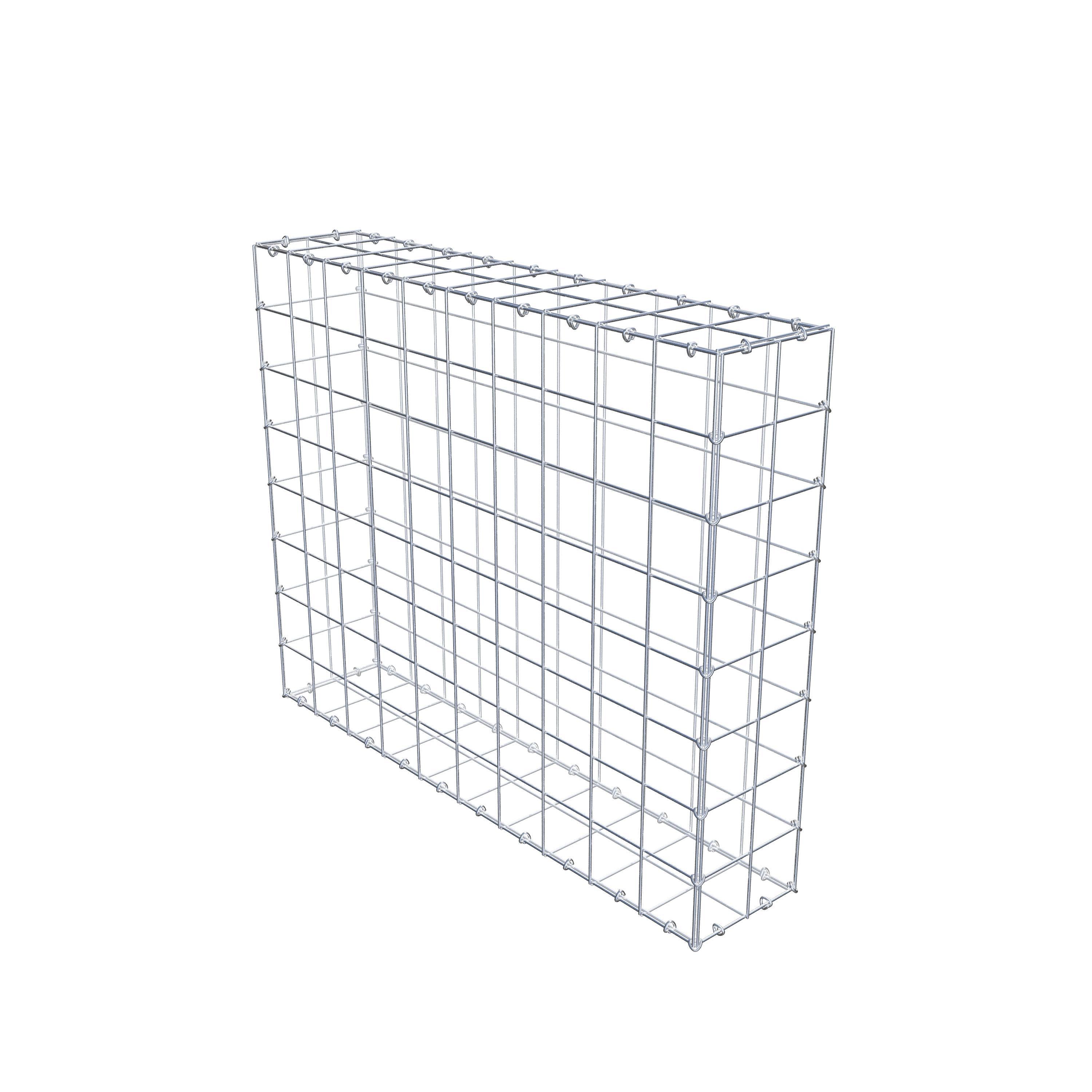 Gabião 100 cm x 80 cm x 20 cm (C x A x P), malhagem 10 cm x 10 cm, anel C
