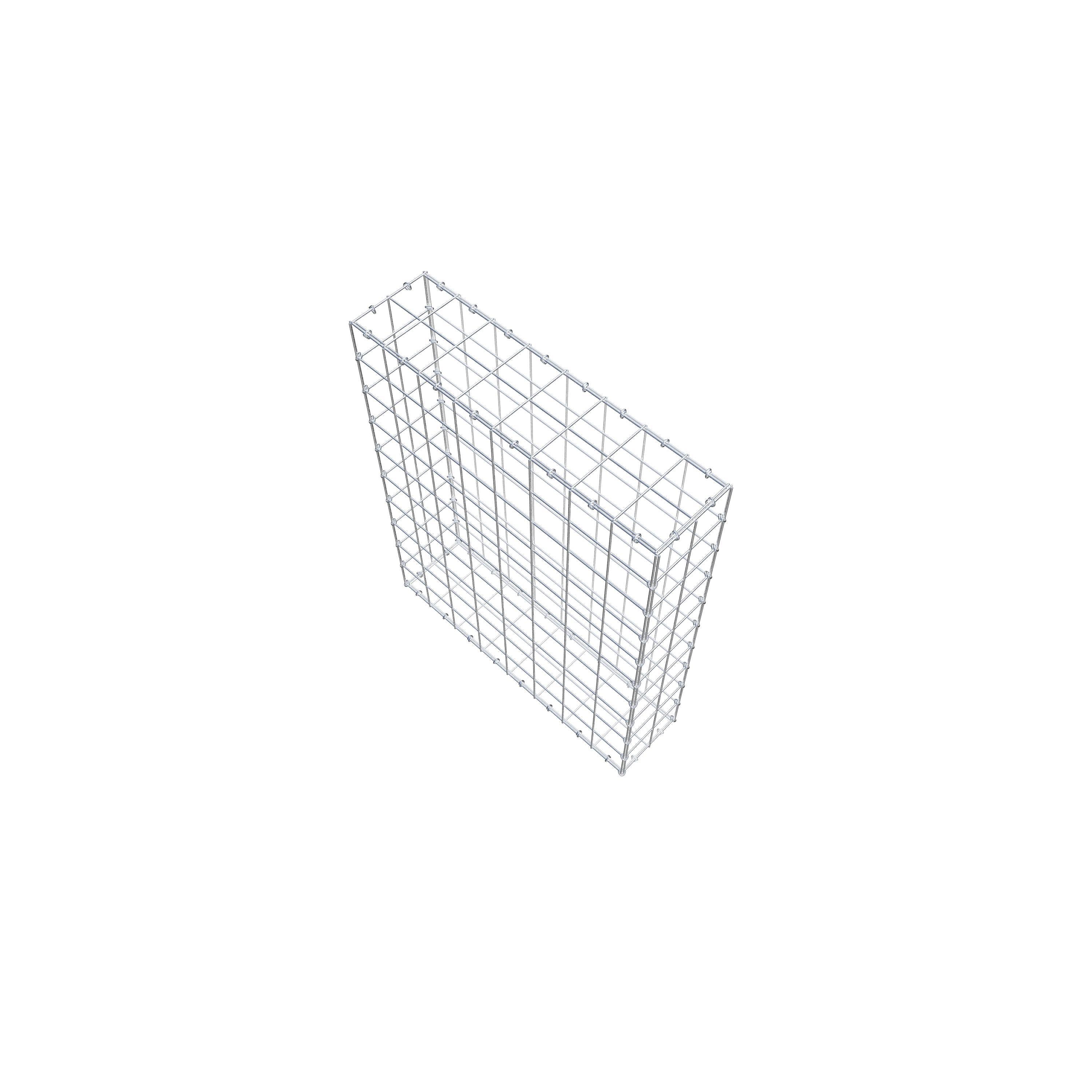 Gabião 100 cm x 80 cm x 20 cm (C x A x P), malhagem 10 cm x 10 cm, anel C