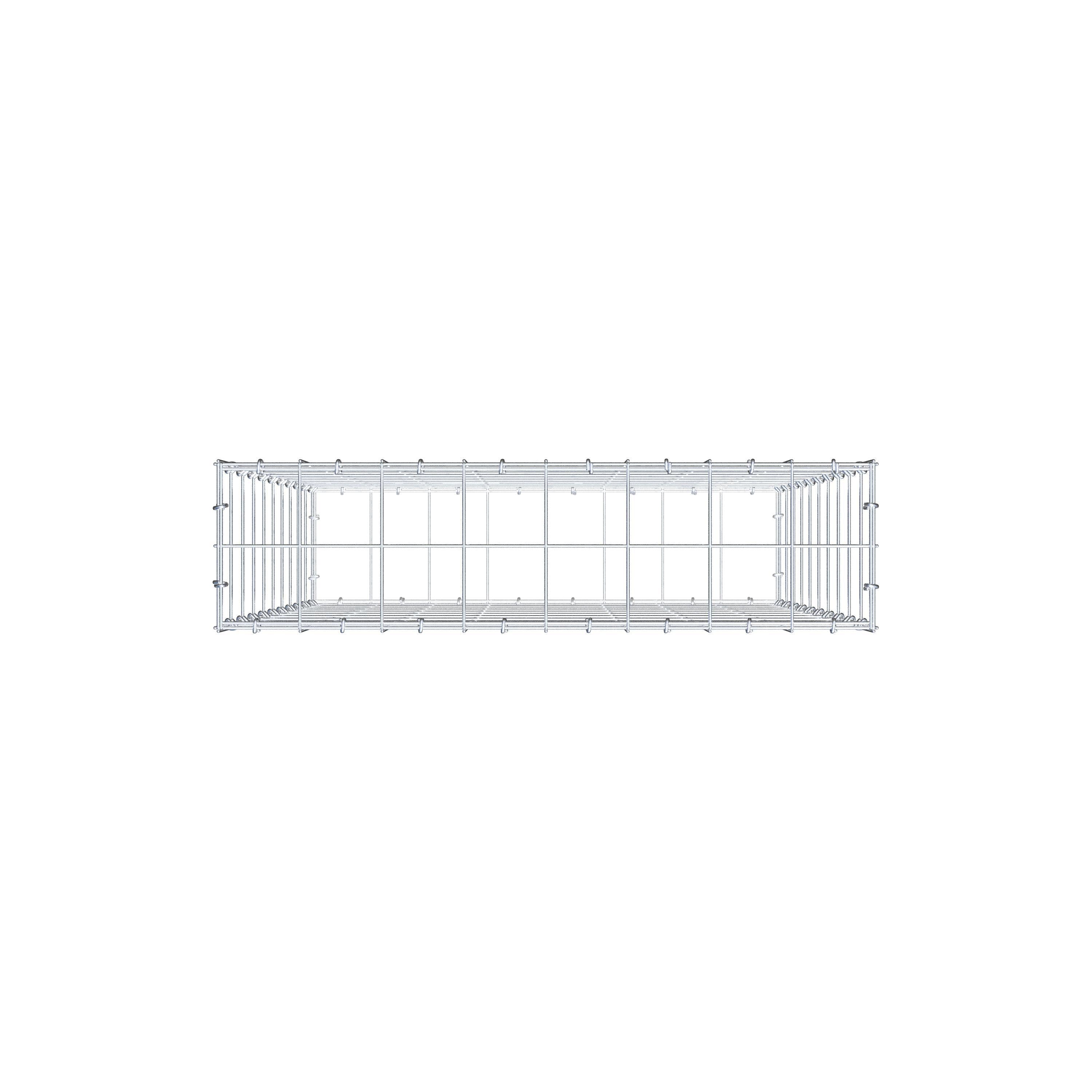 Gabião 100 cm x 80 cm x 20 cm (C x A x P), malhagem 10 cm x 10 cm, anel C