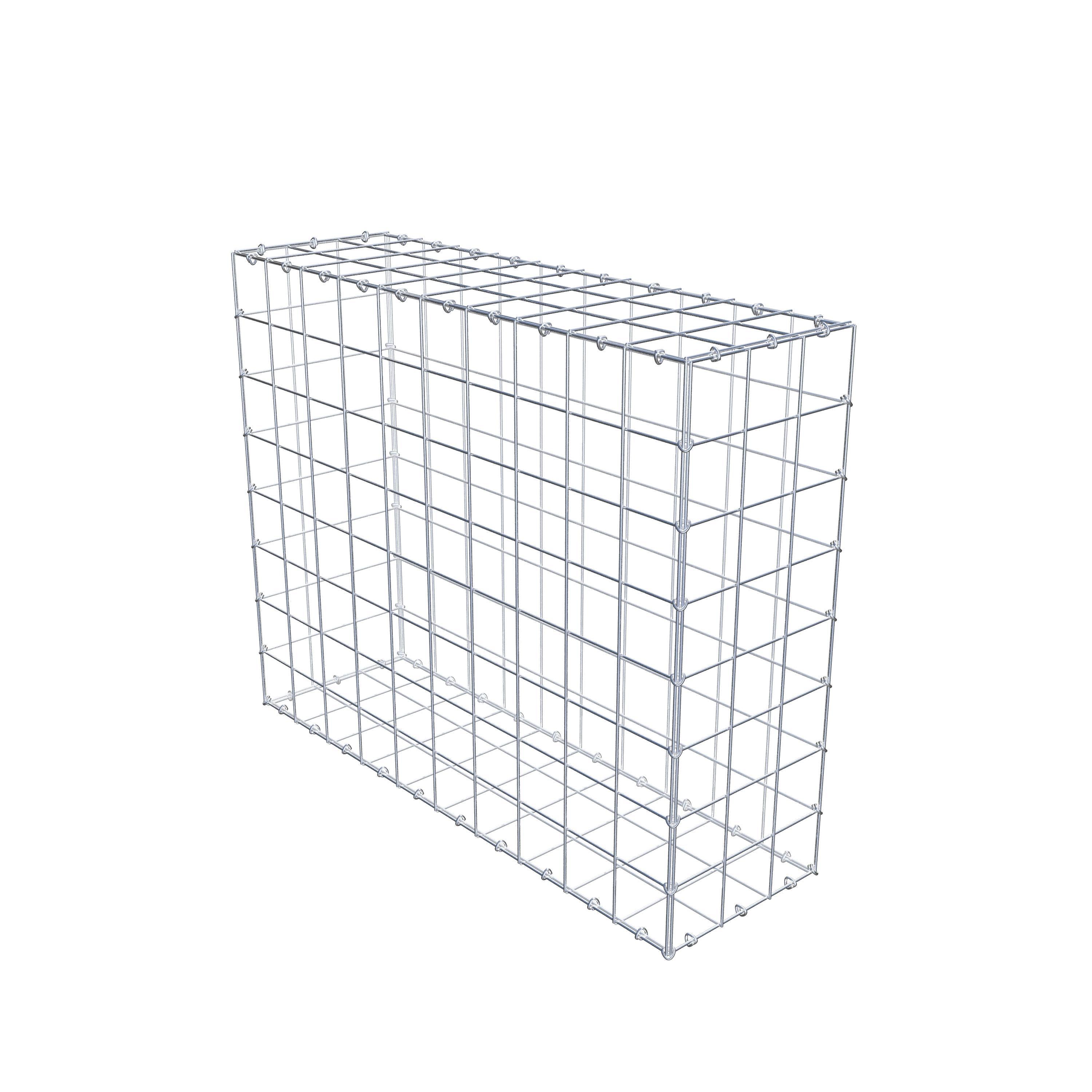 Gabião 100 cm x 80 cm x 30 cm (C x A x P), malhagem 10 cm x 10 cm, anel C