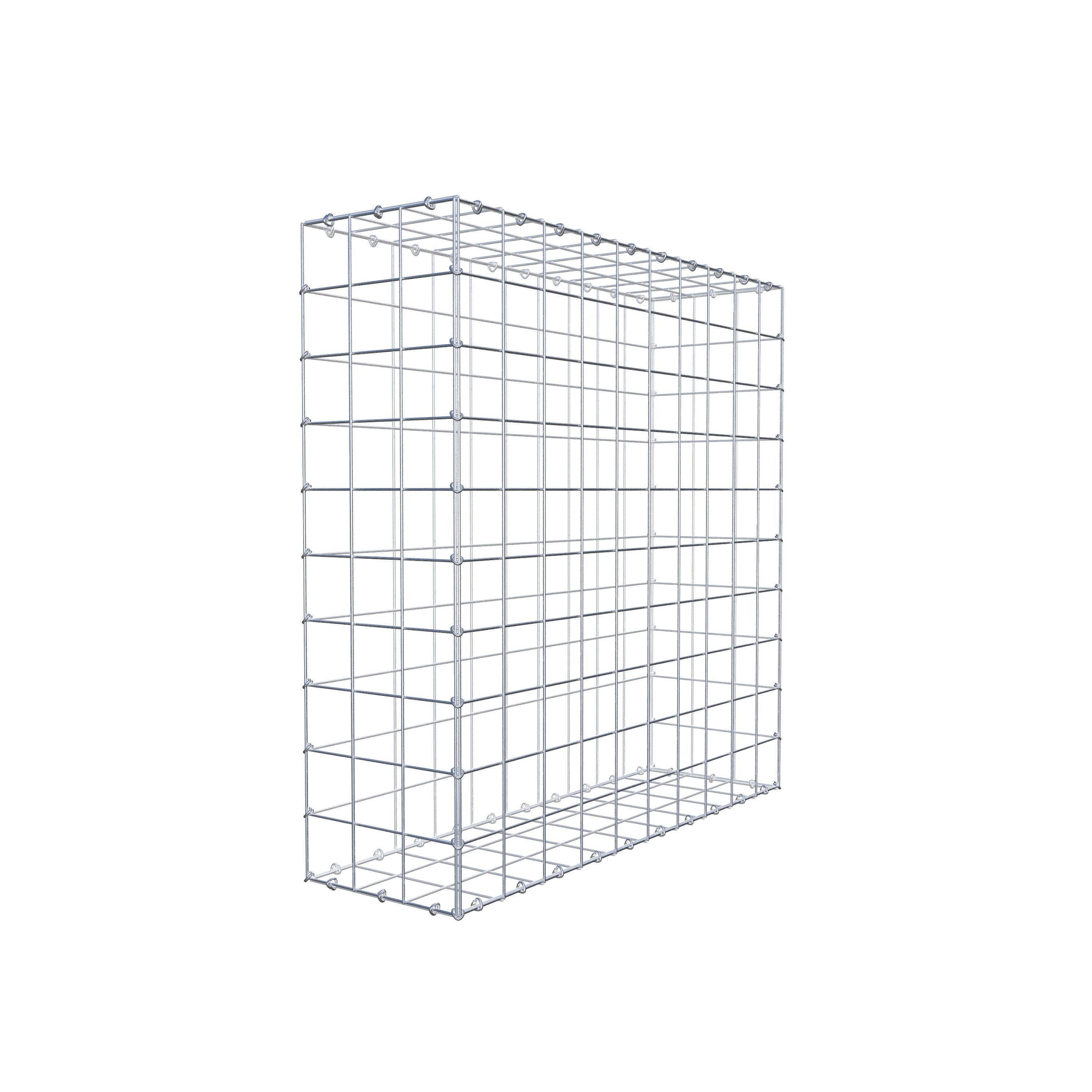 Gabião 100 cm x 100 cm x 30 cm (C x A x P), malhagem 10 cm x 10 cm, anel C