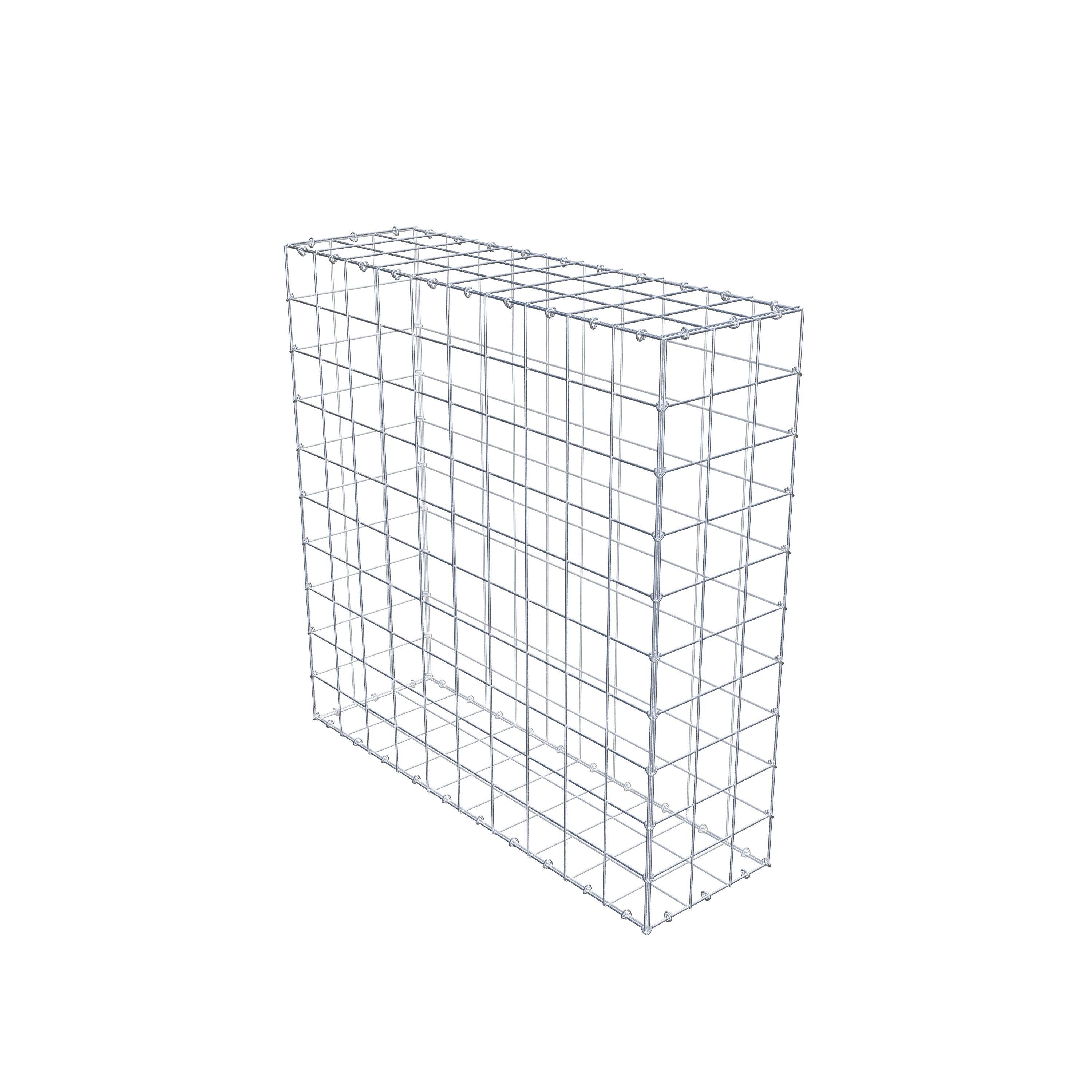 Gabião 100 cm x 100 cm x 30 cm (C x A x P), malhagem 10 cm x 10 cm, anel C