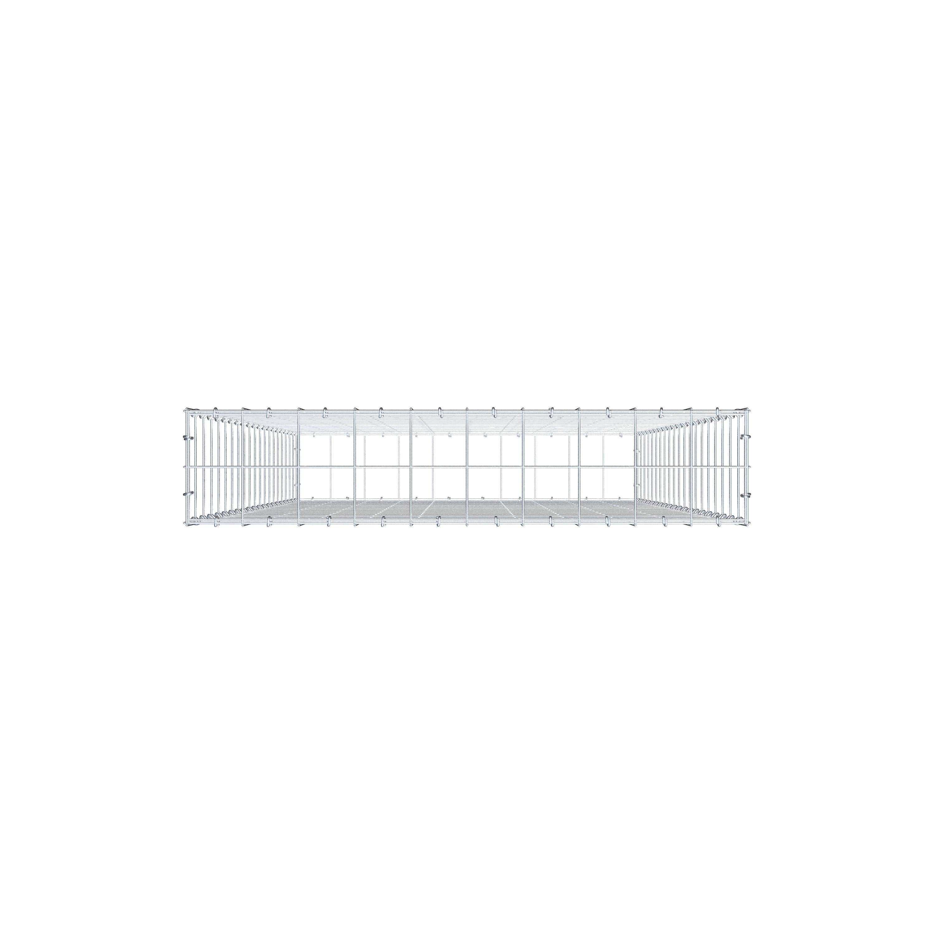 Gabione 200 cm x 100 cm x 20 cm (L x H x T), Maschenweite 10 cm x 10 cm, C-Ring