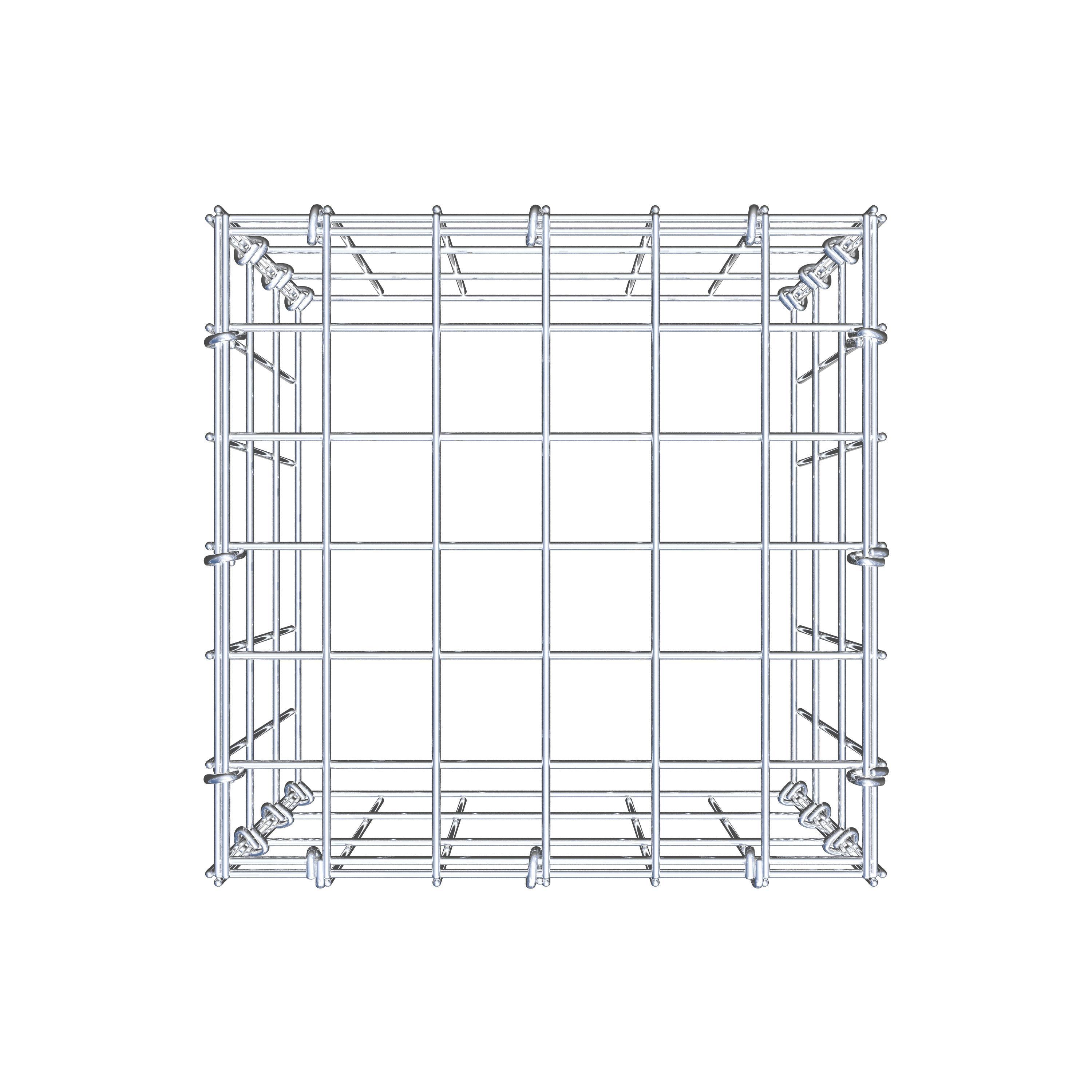 Gabião tipo 3 30 cm x 30 cm x 30 cm (C x A x P), malhagem 5 cm x 10 cm, anel C